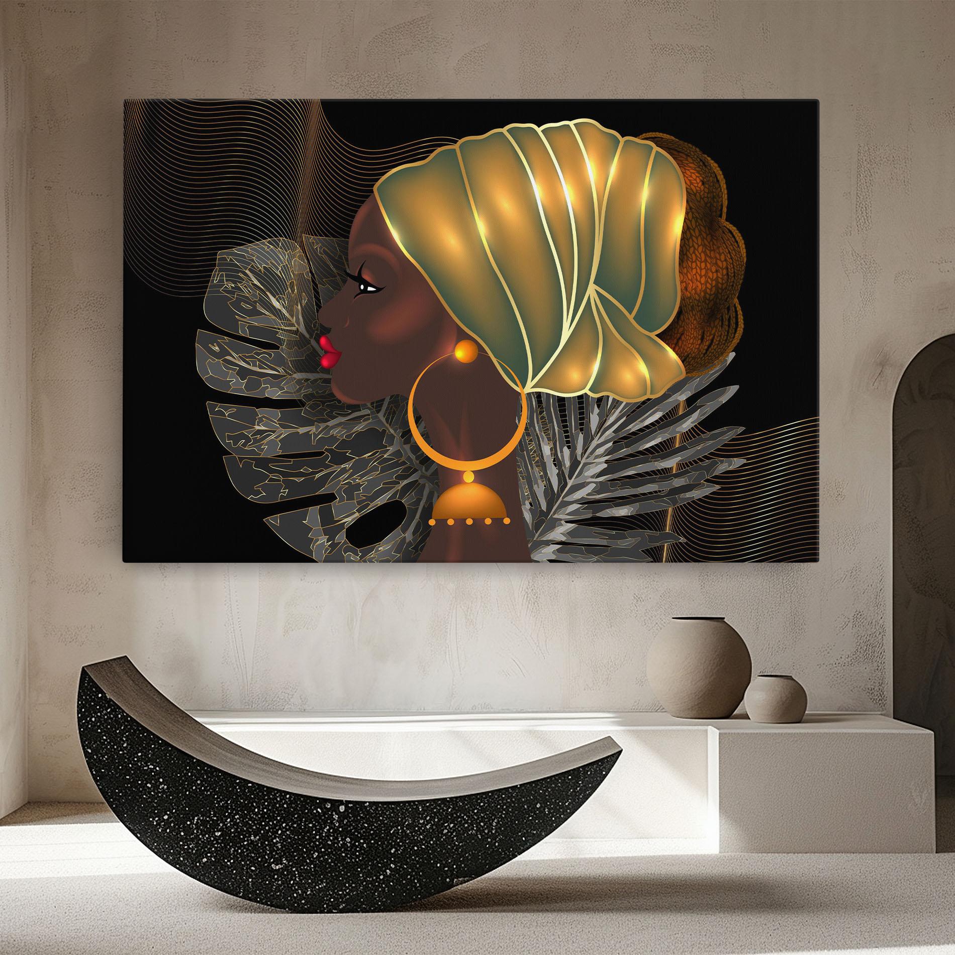 Leinwandbild African Gold Leaf mockup 8