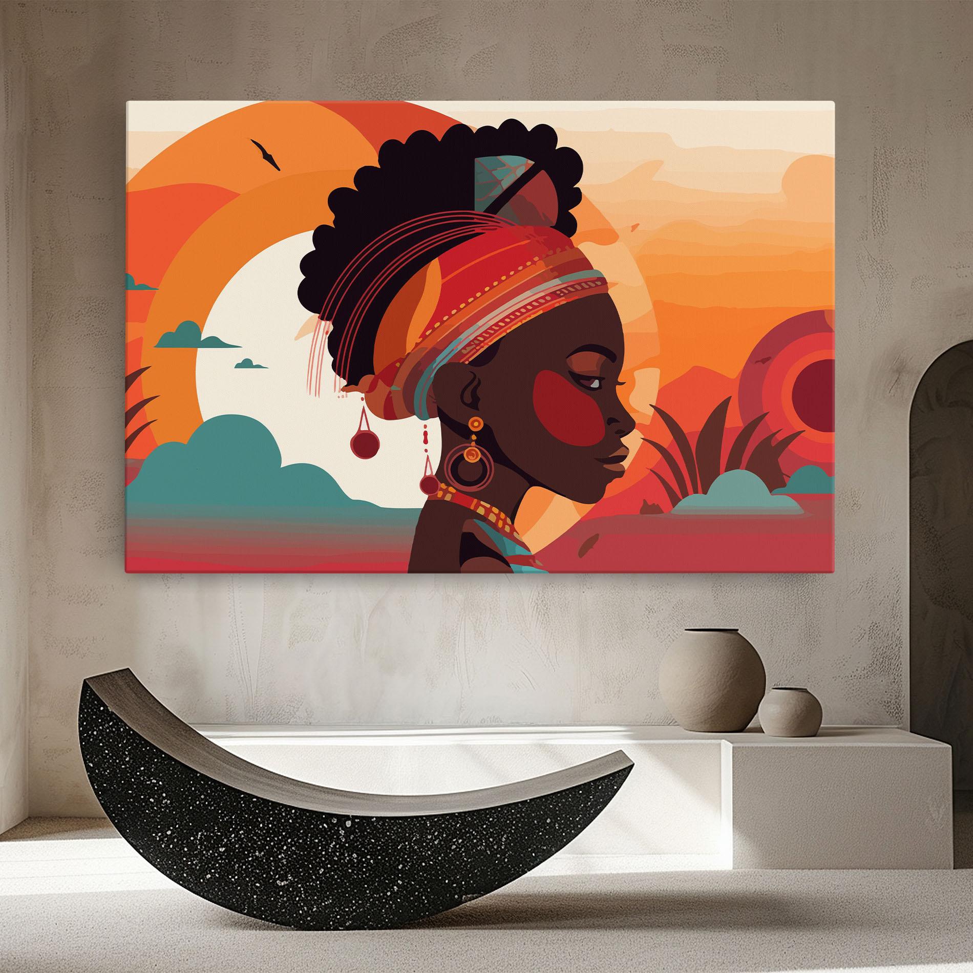 Leinwandbild African Lady Art mockup 8