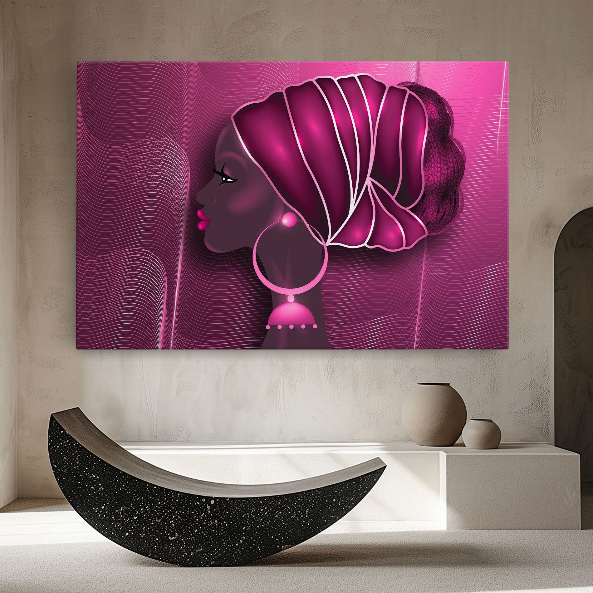African Pink Woman mockup 8