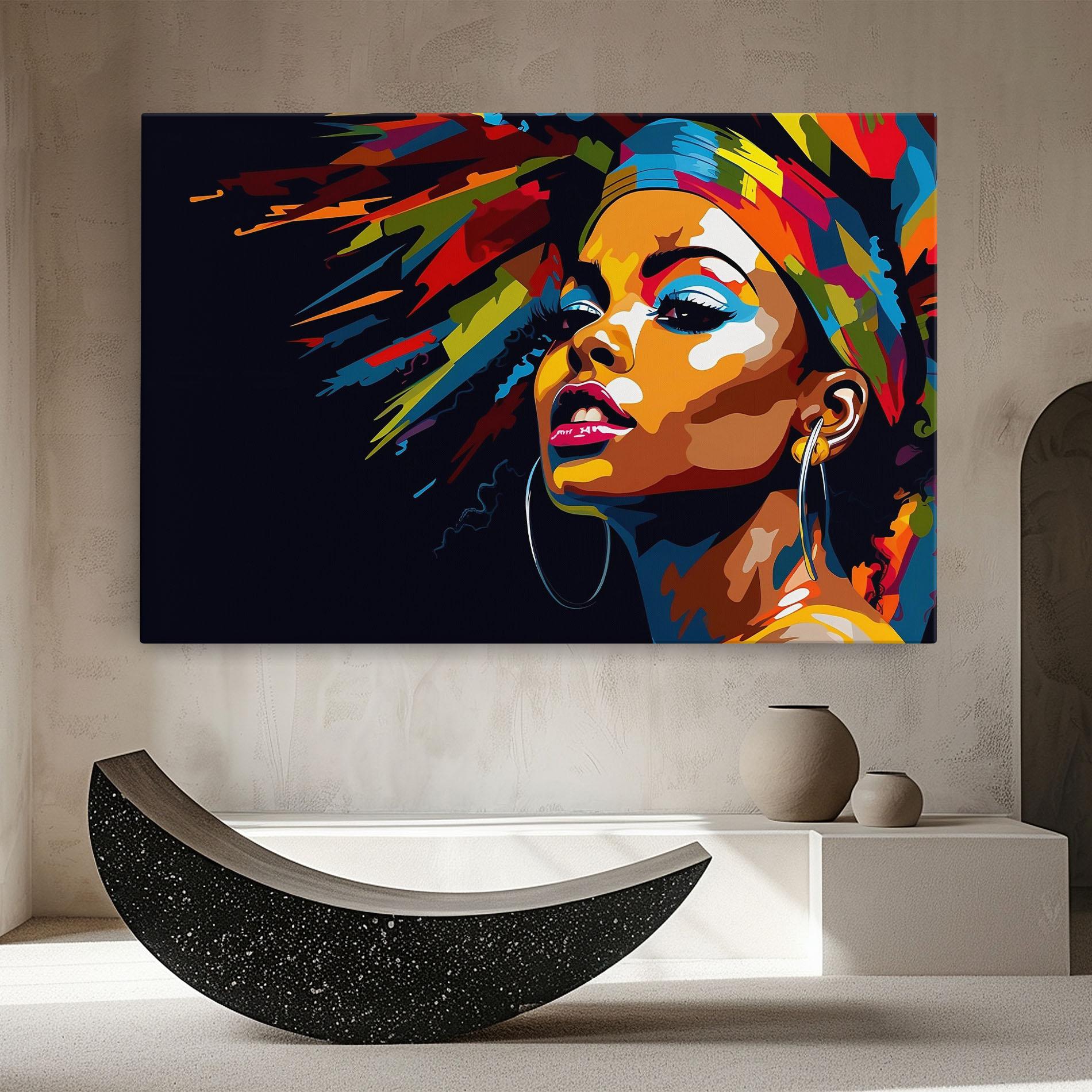 Leinwandbild African Woman Portrait mockup 8