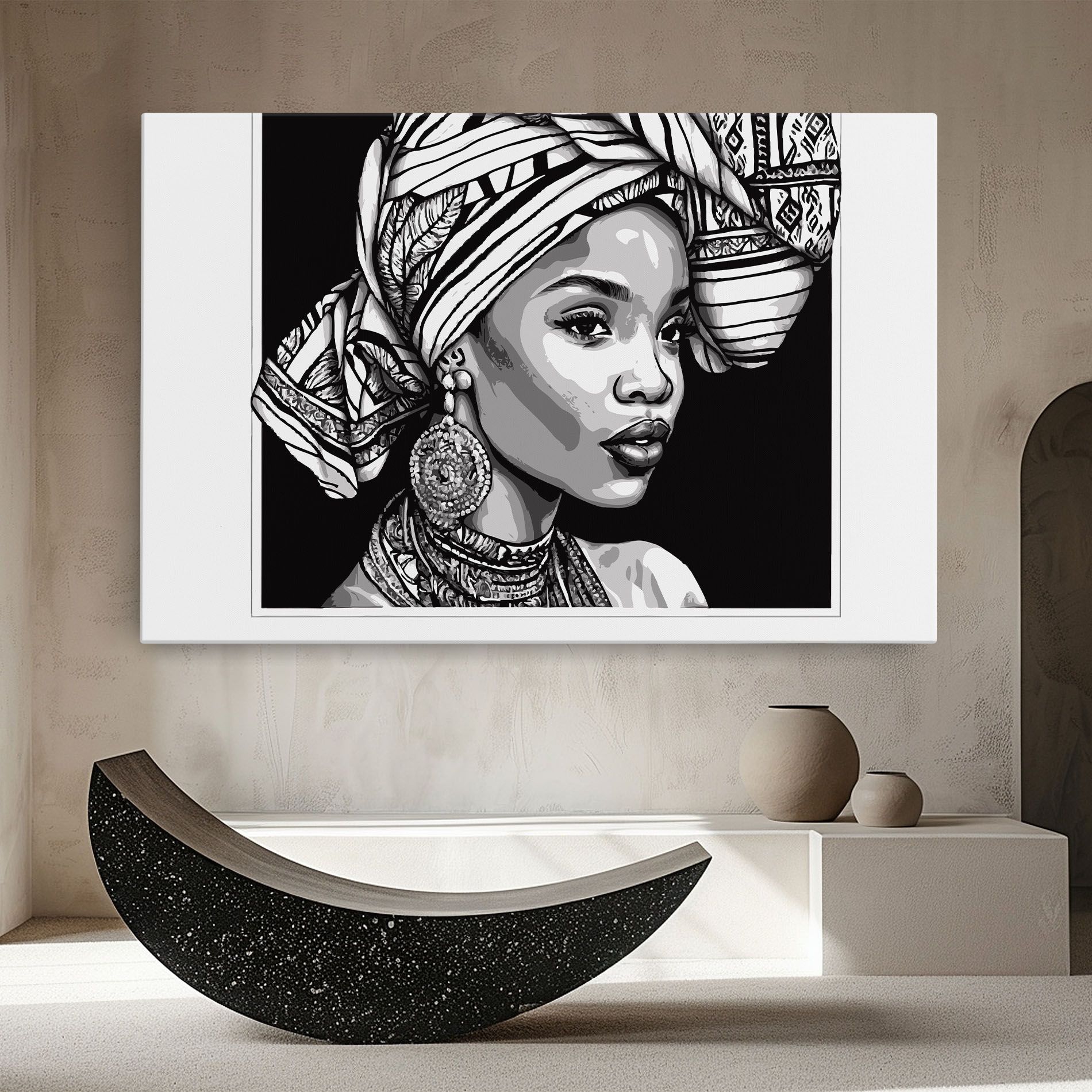 Beautiful African Lady mockup 8