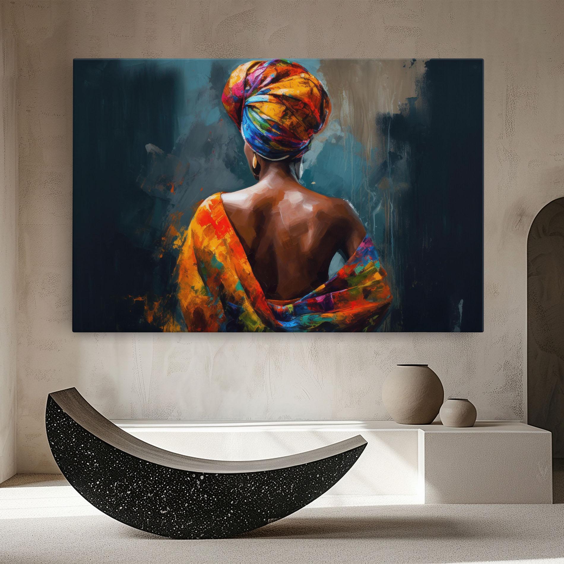 Leinwandbild Colorful Turban Woman mockup 8