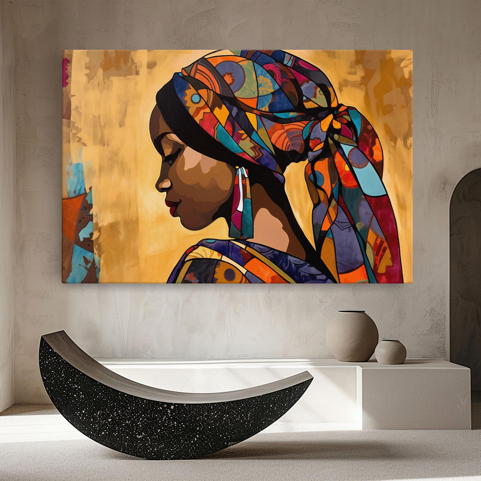 Leinwandbild Headscarf Pretty Woman mockup 8