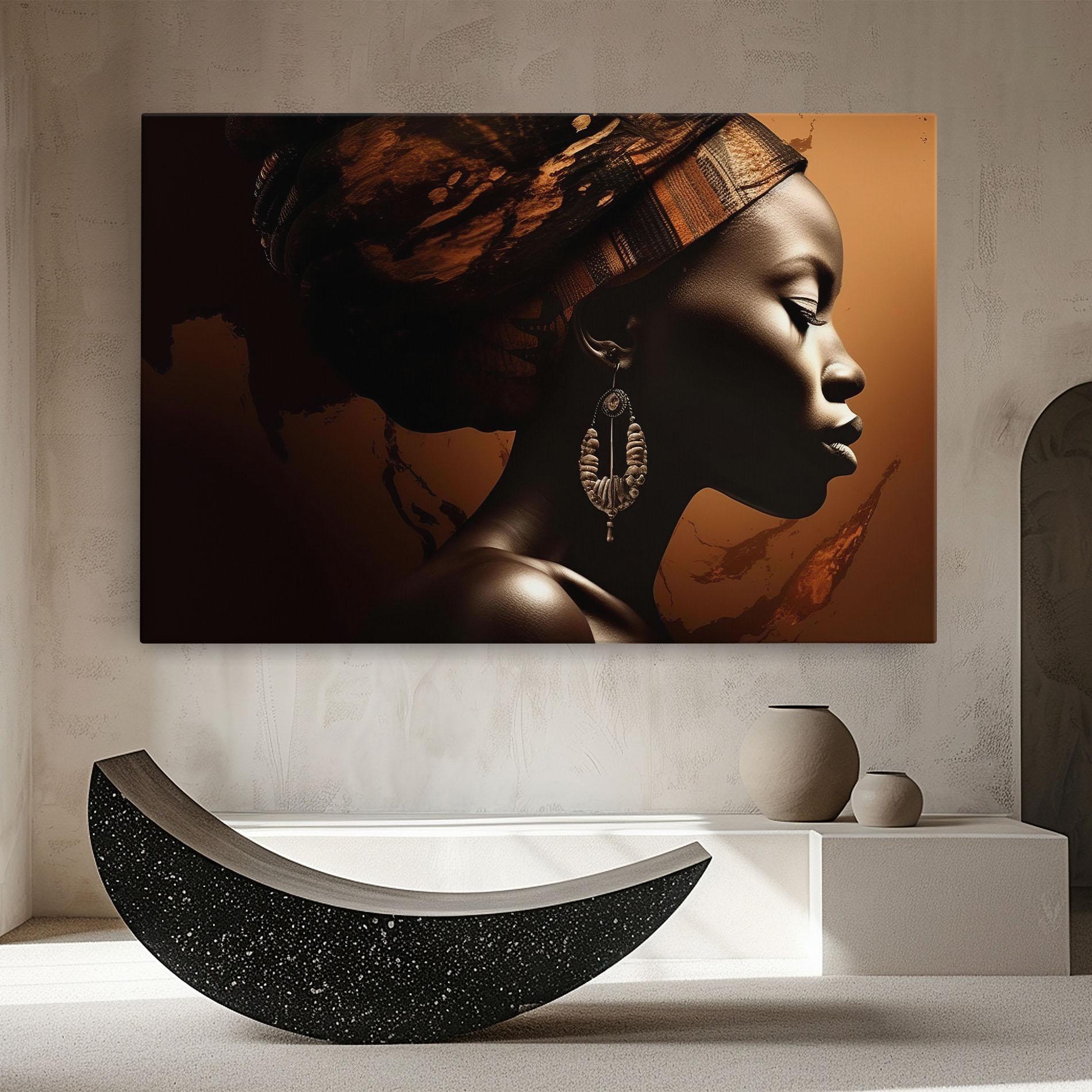 Leinwandbild Interesting African Earrings mockup 8