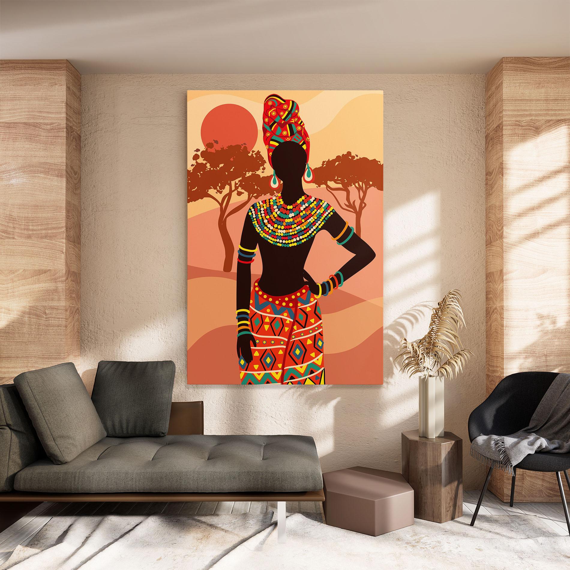Leinwandbild Ethnic African Color mockup 8