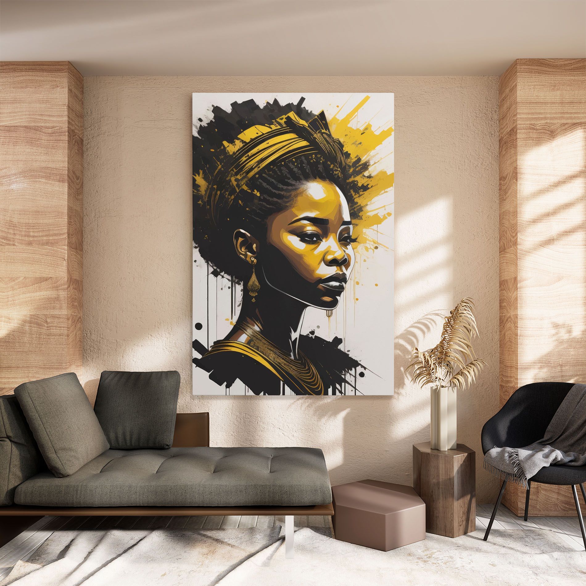 Gold African Woman mockup 8