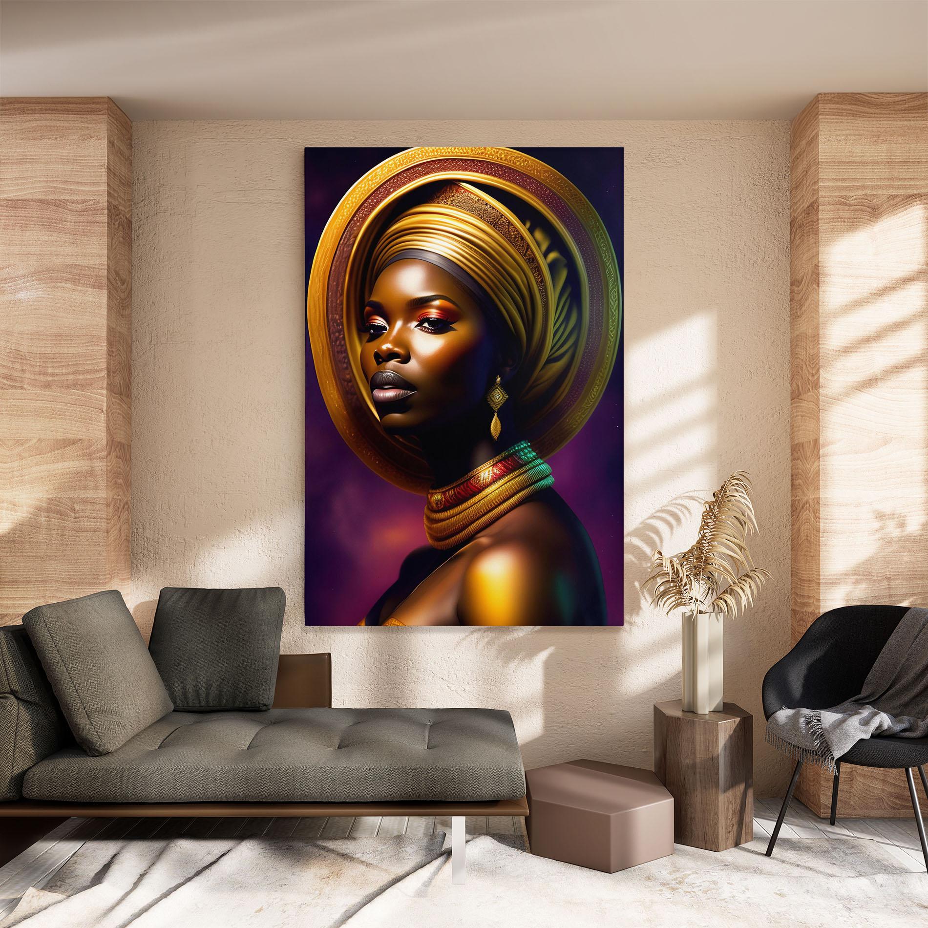 Leinwandbild Golden Crown Woman mockup 8