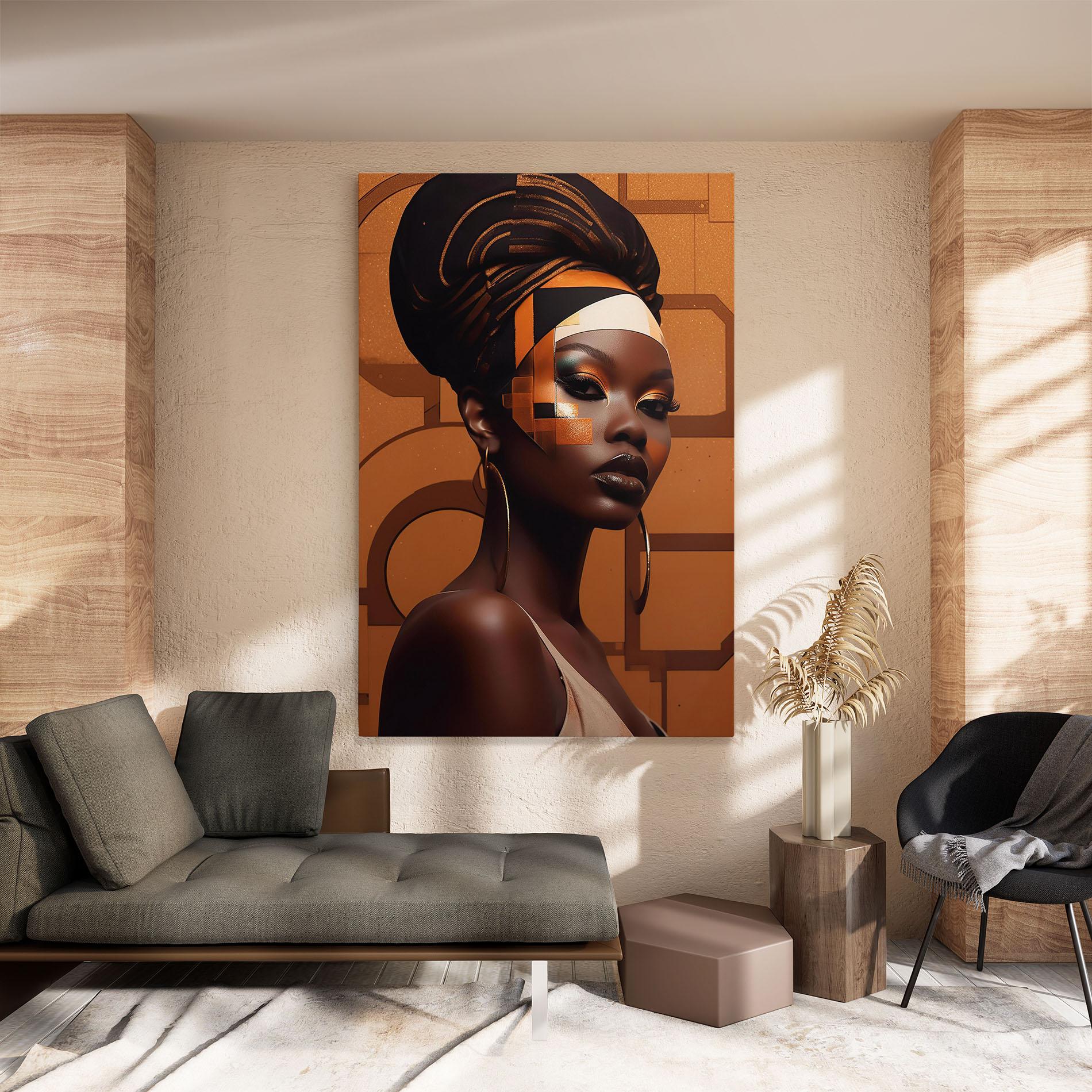 Leinwandbild Interesting African Makeup mockup 8