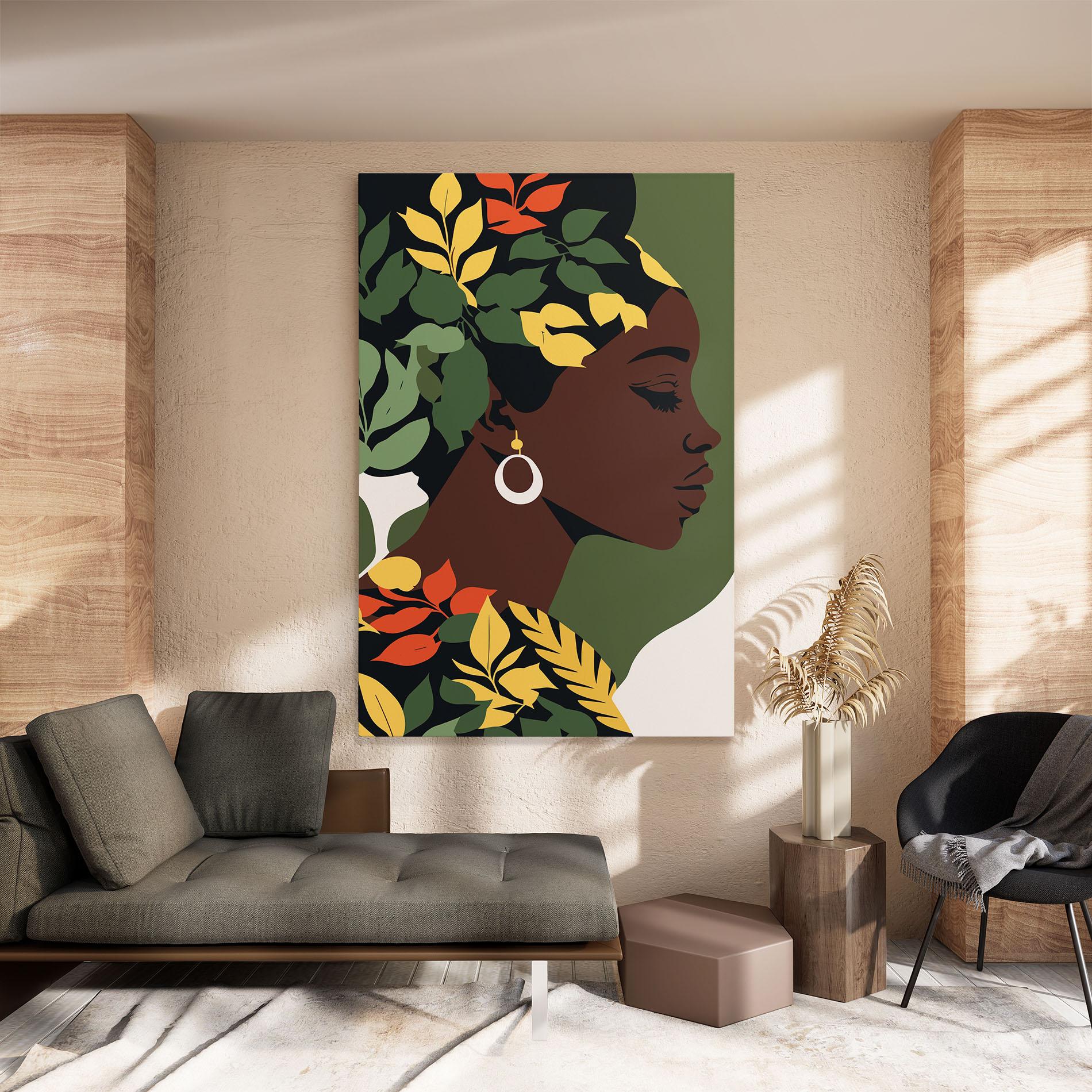 Leinwandbild Yellow Leaf Africa mockup 8