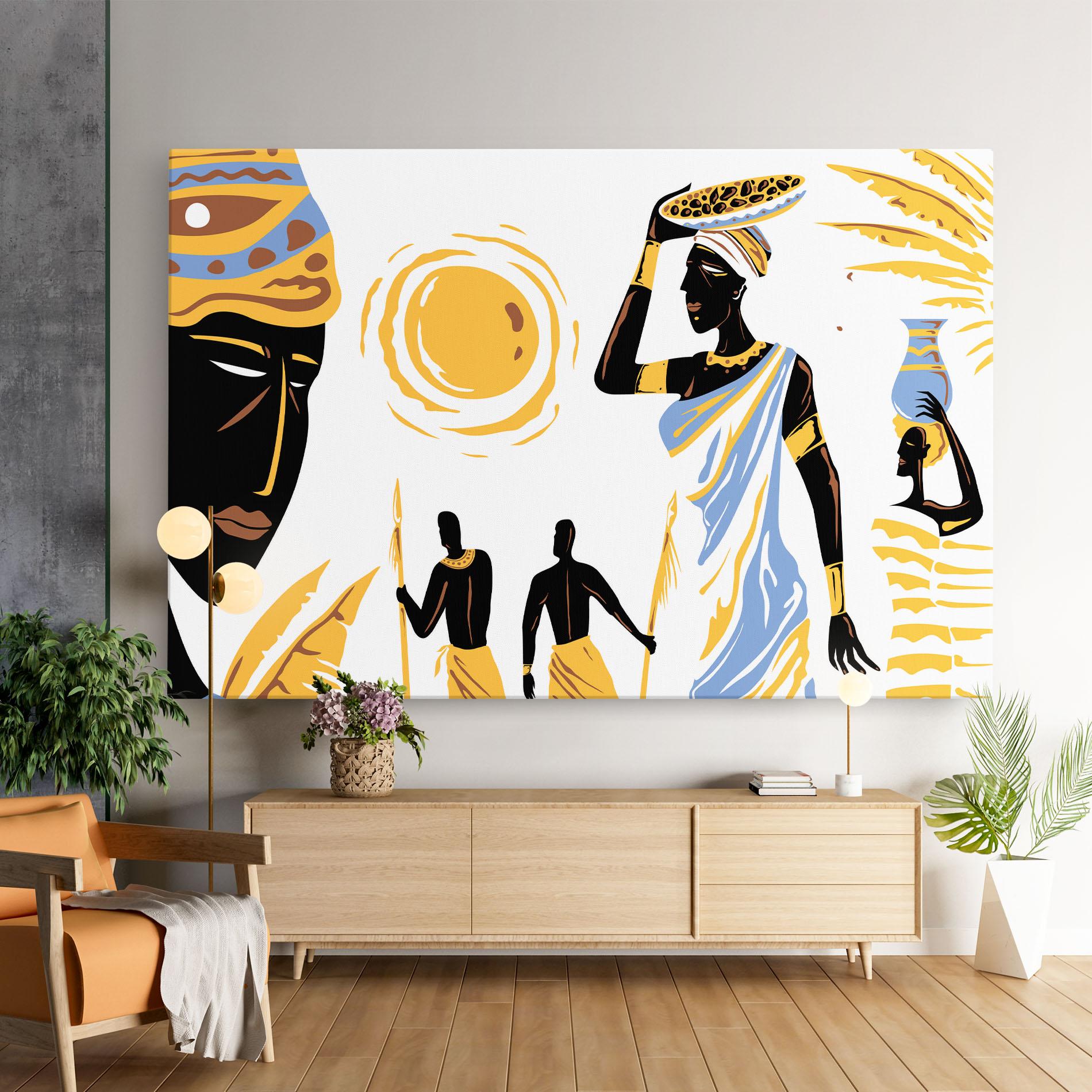 Leinwandbild African Drawing mockup 9