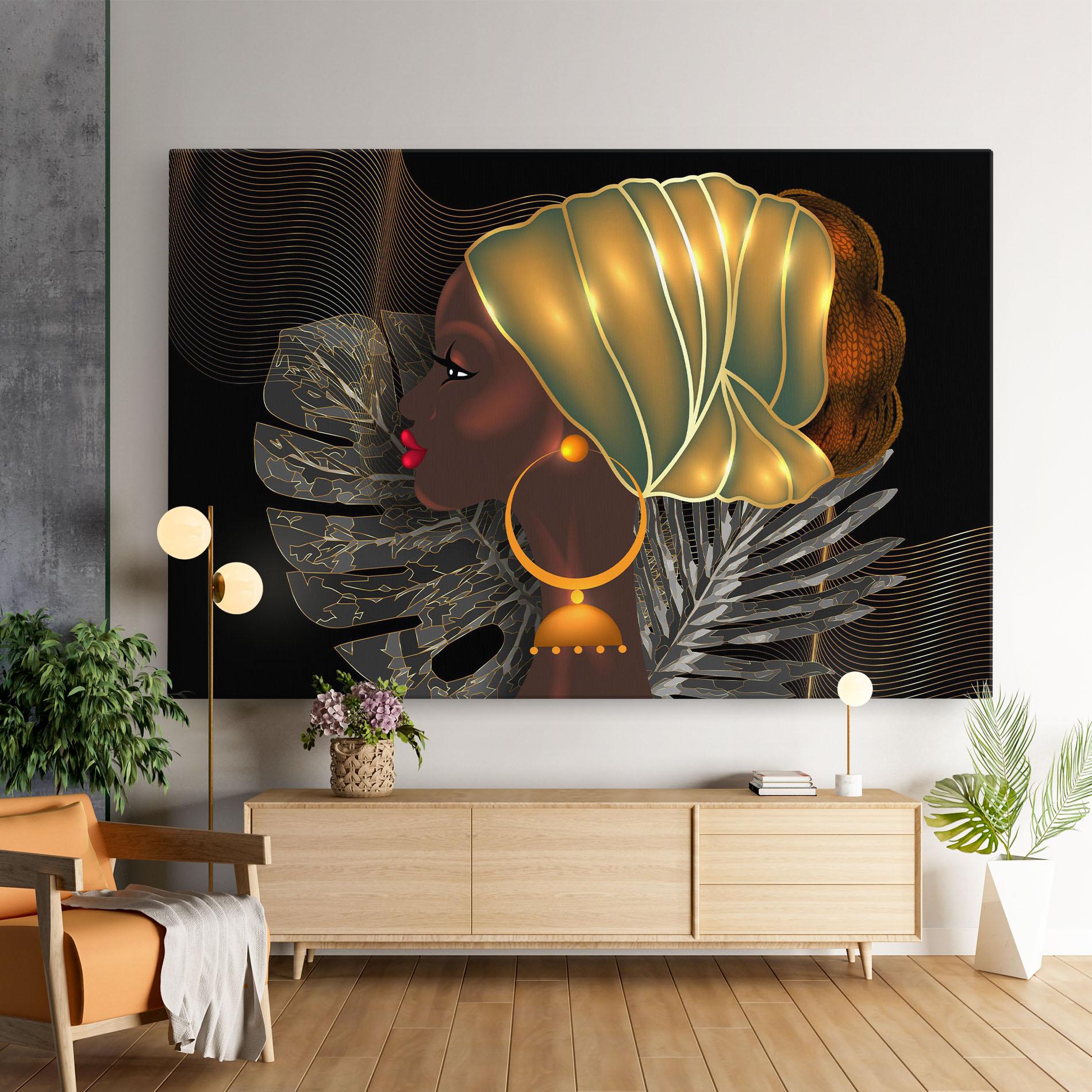 Leinwandbild African Gold Leaf mockup 9