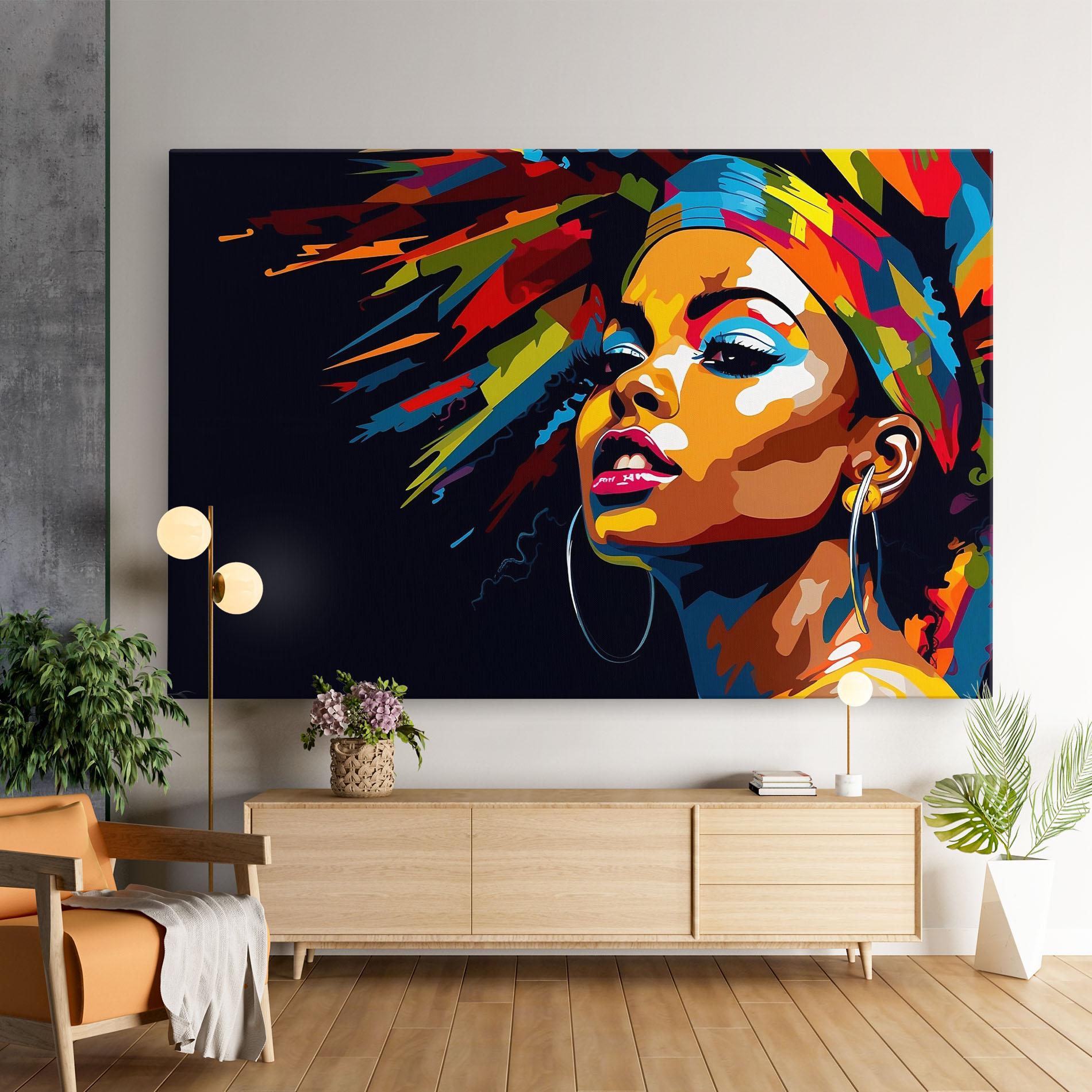 Leinwandbild African Woman Portrait mockup 9