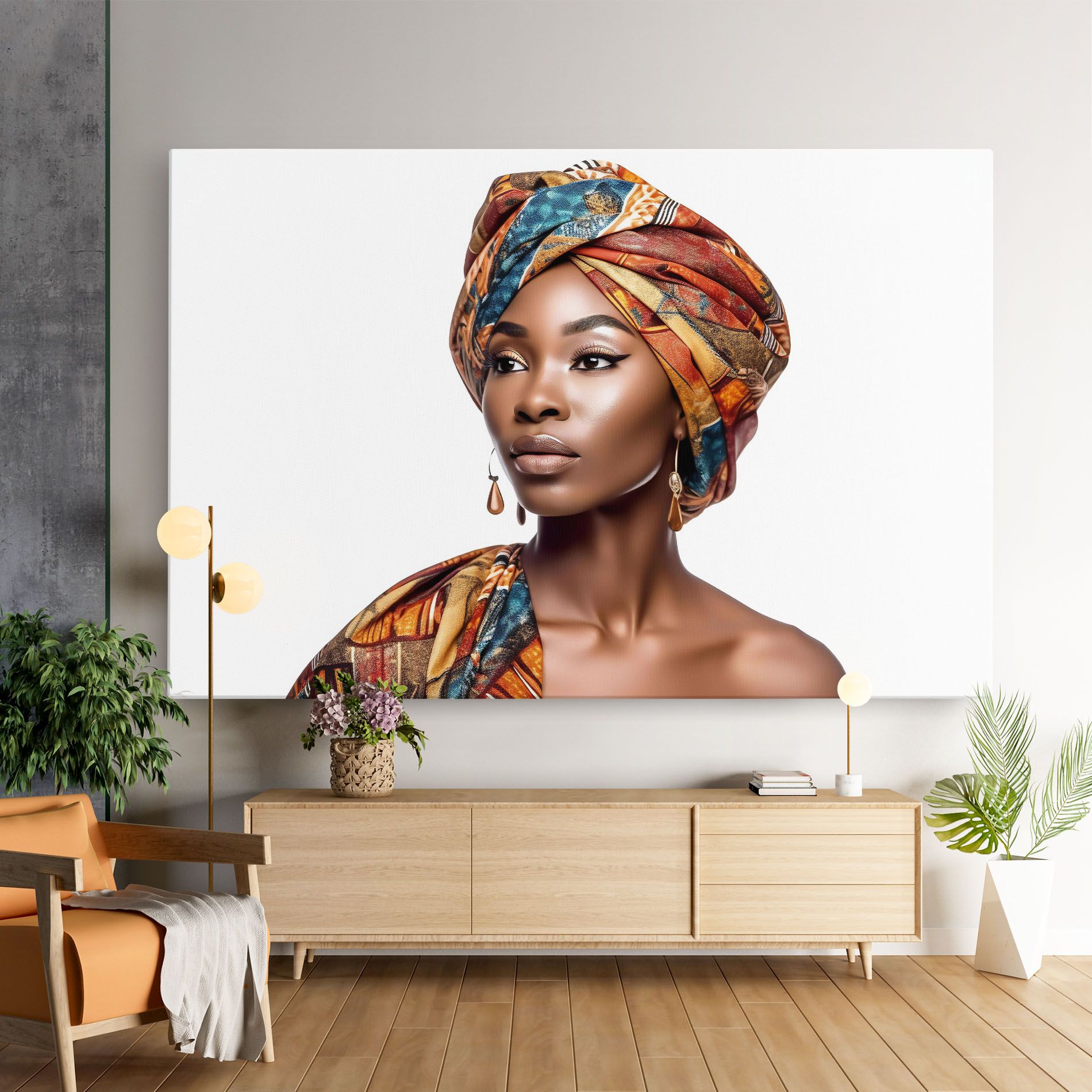 African Woman Turban mockup 9
