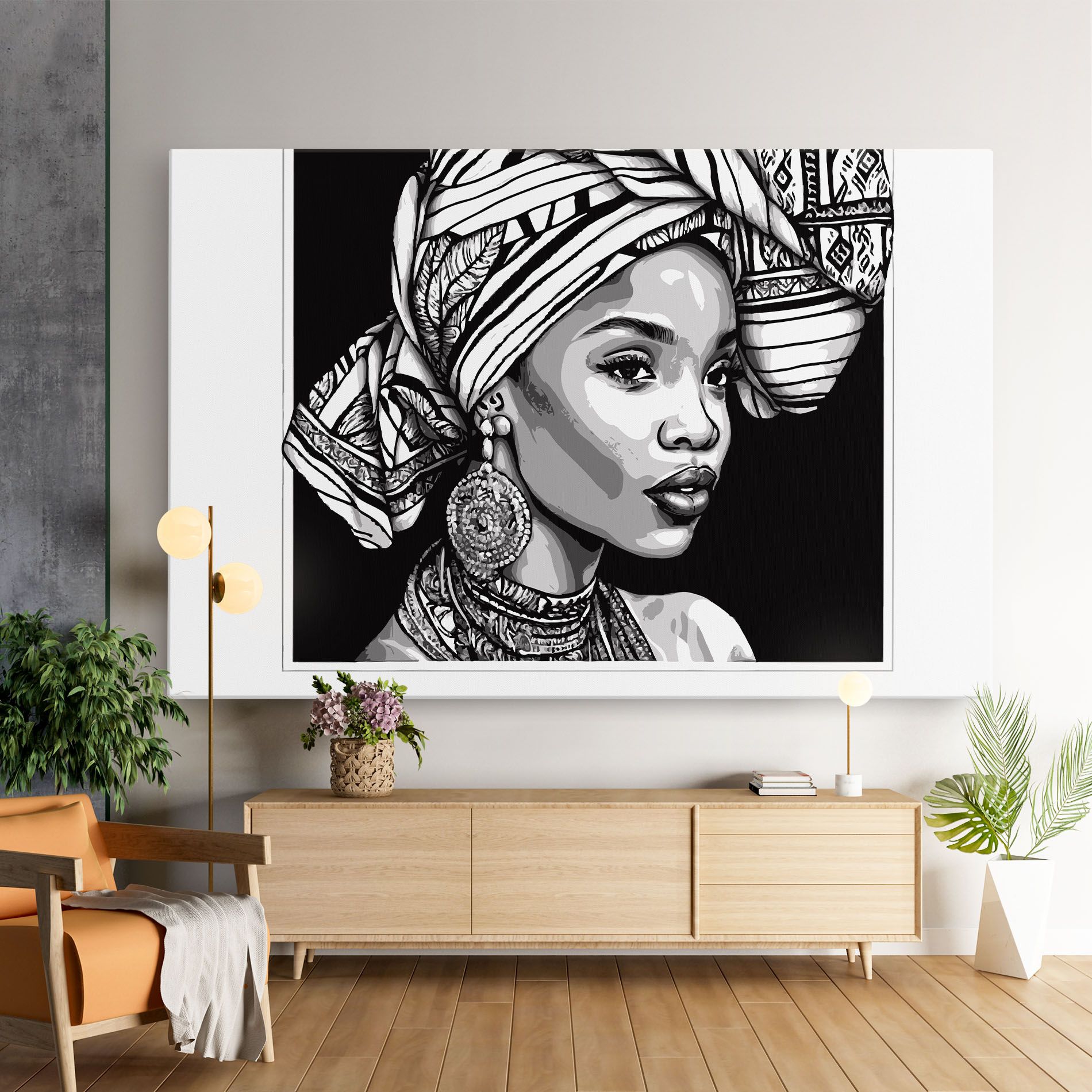 Beautiful African Lady mockup 9