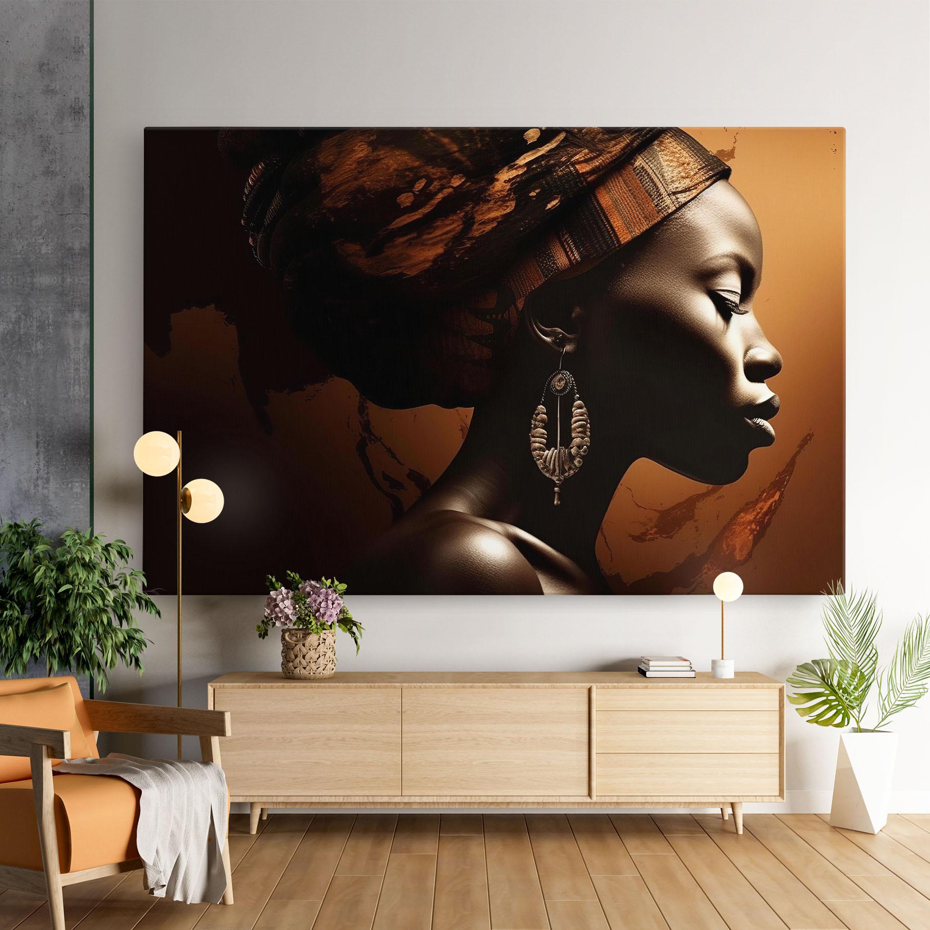 Leinwandbild Interesting African Earrings mockup 9