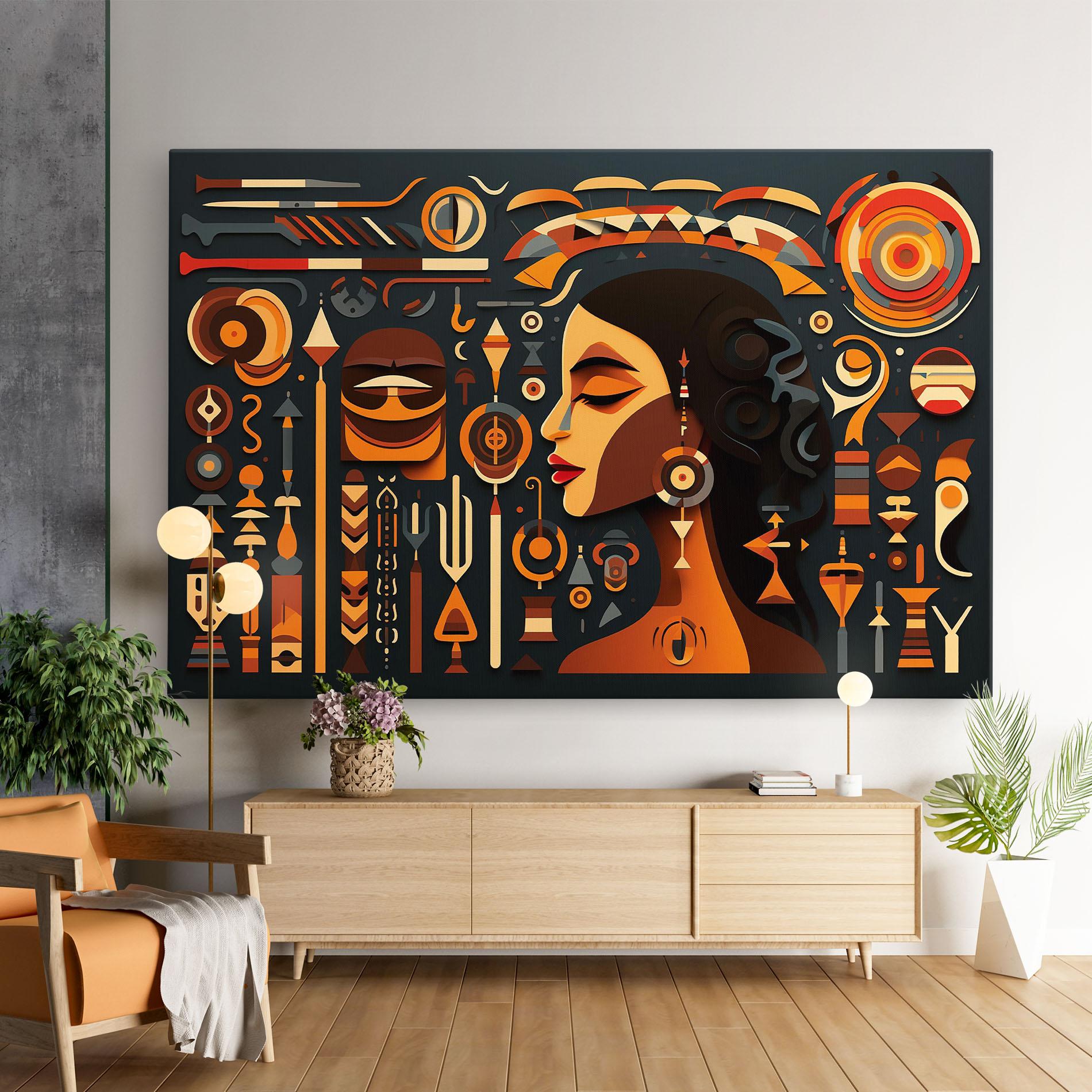 Leinwandbild Old Cultural Elements mockup 9