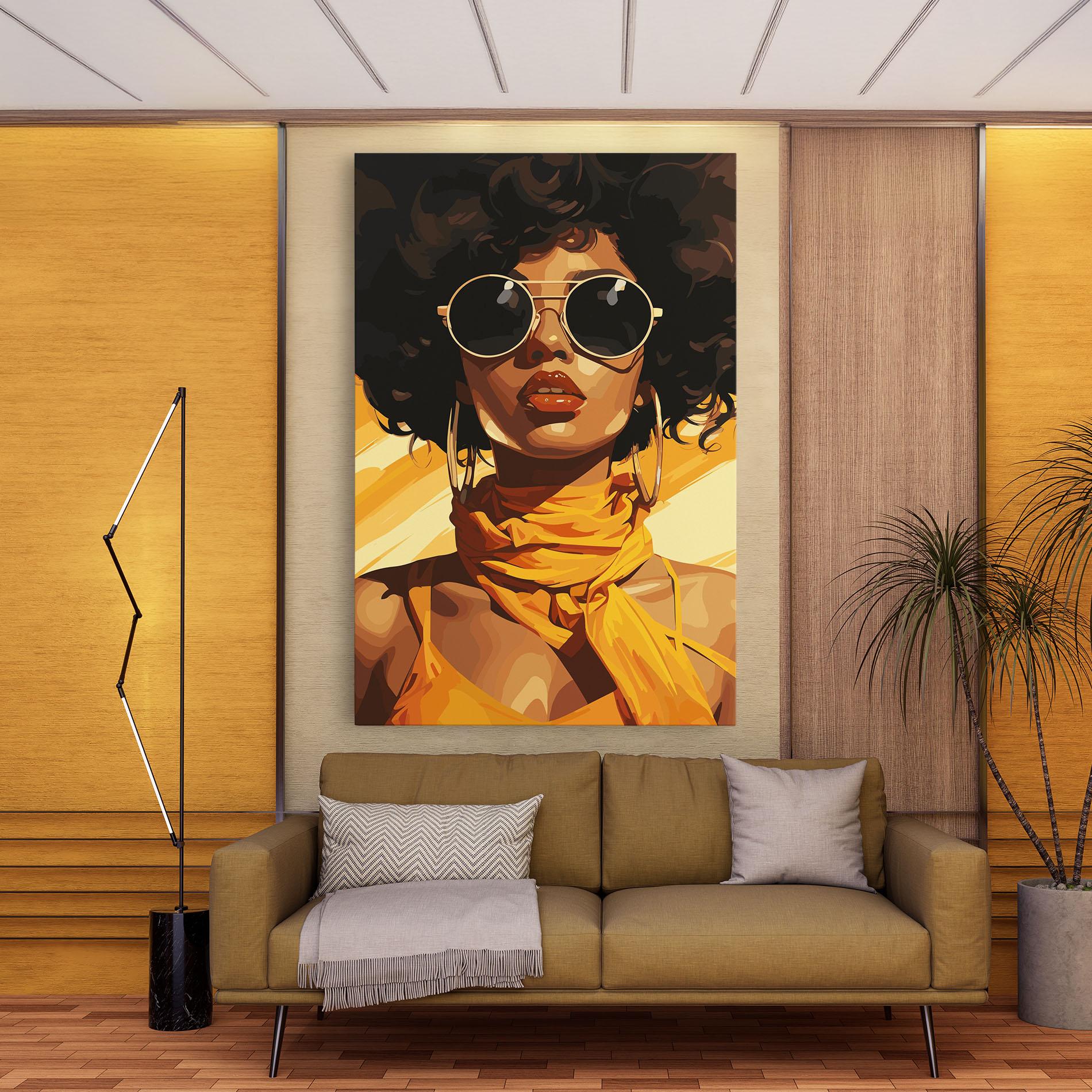 Leinwandbild African Yellow Woman mockup 9