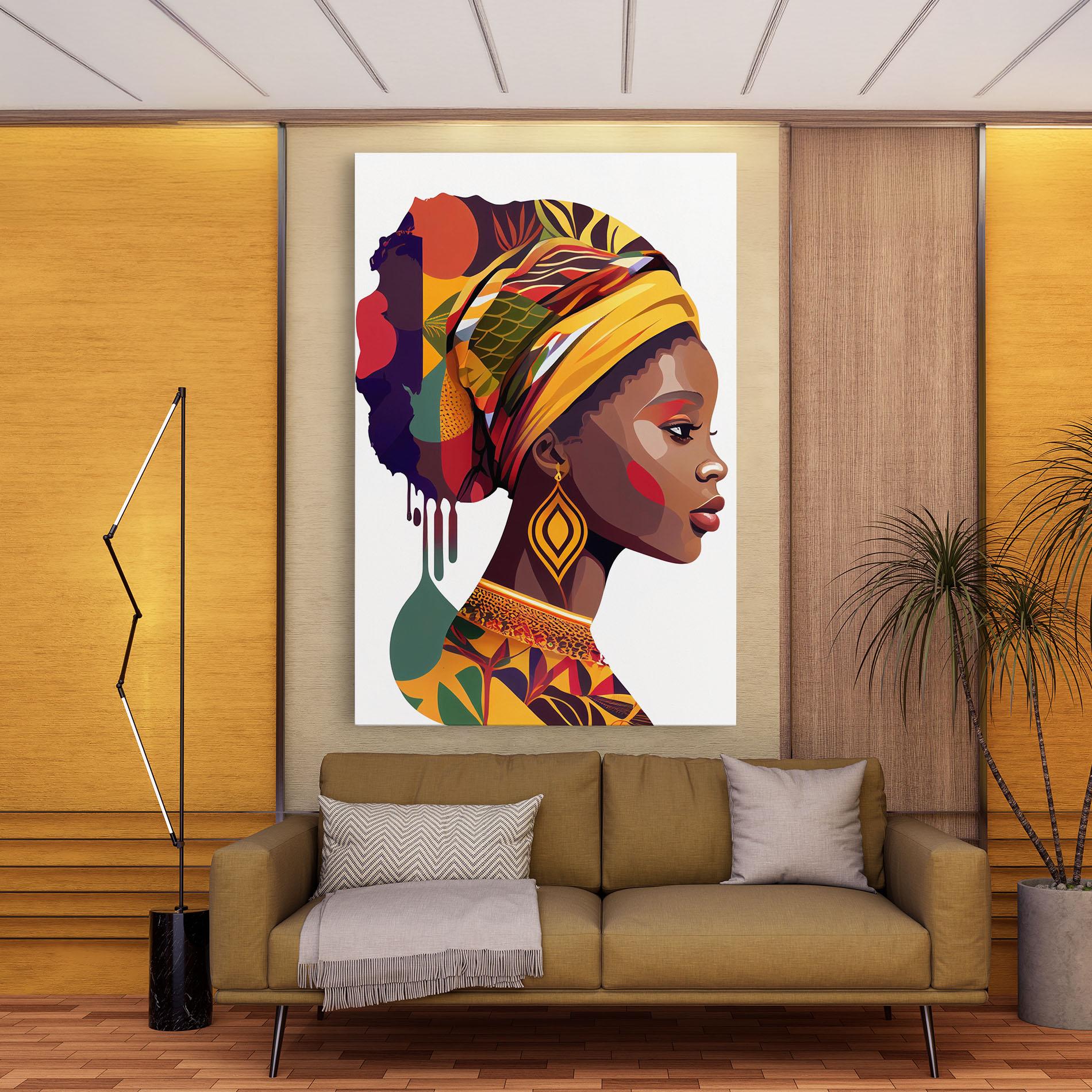 Leinwandbild Colorful African mockup 9