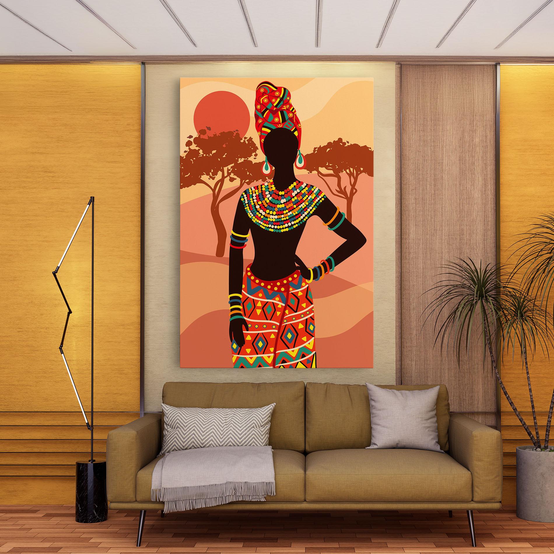 Leinwandbild Ethnic African Color mockup 9