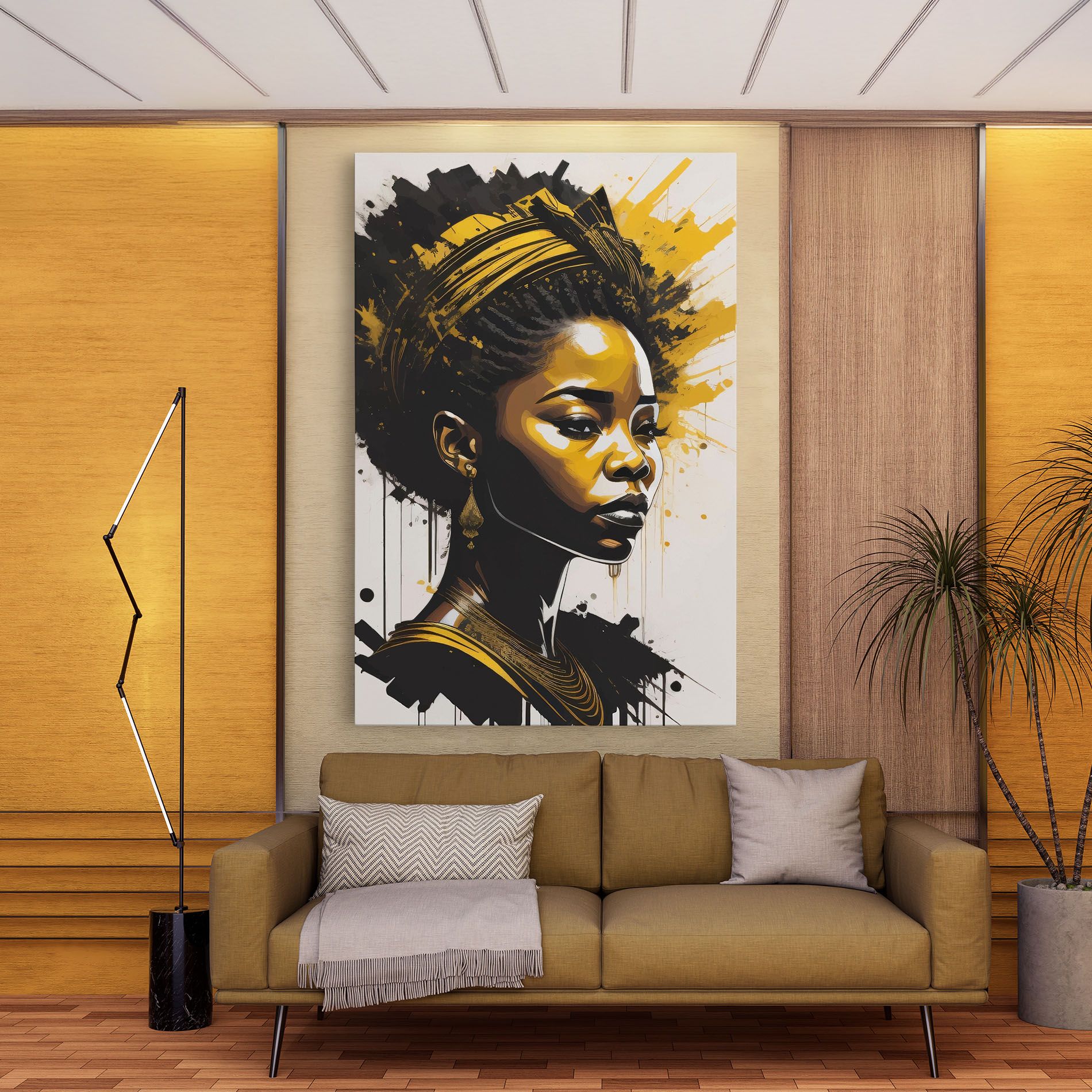 Gold African Woman mockup 9