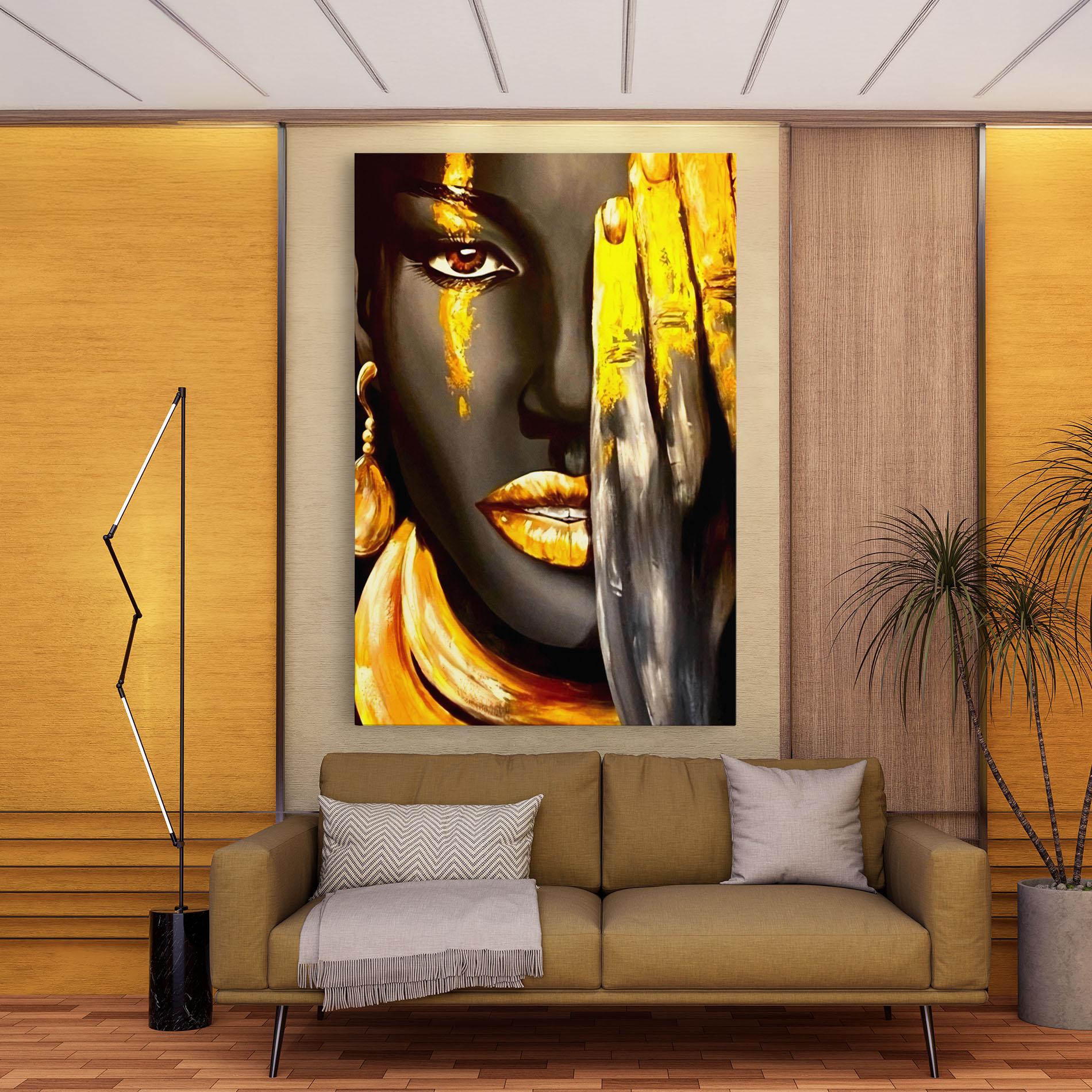 Leinwandbild Golden African Women mockup 9