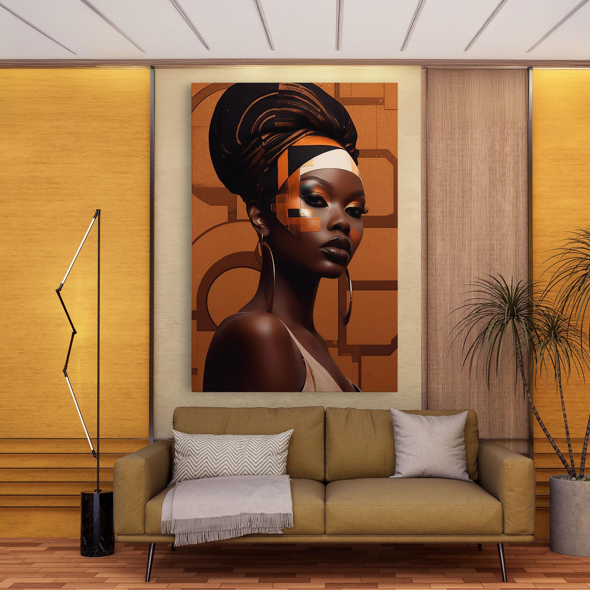 Leinwandbild Interesting African Makeup mockup 9