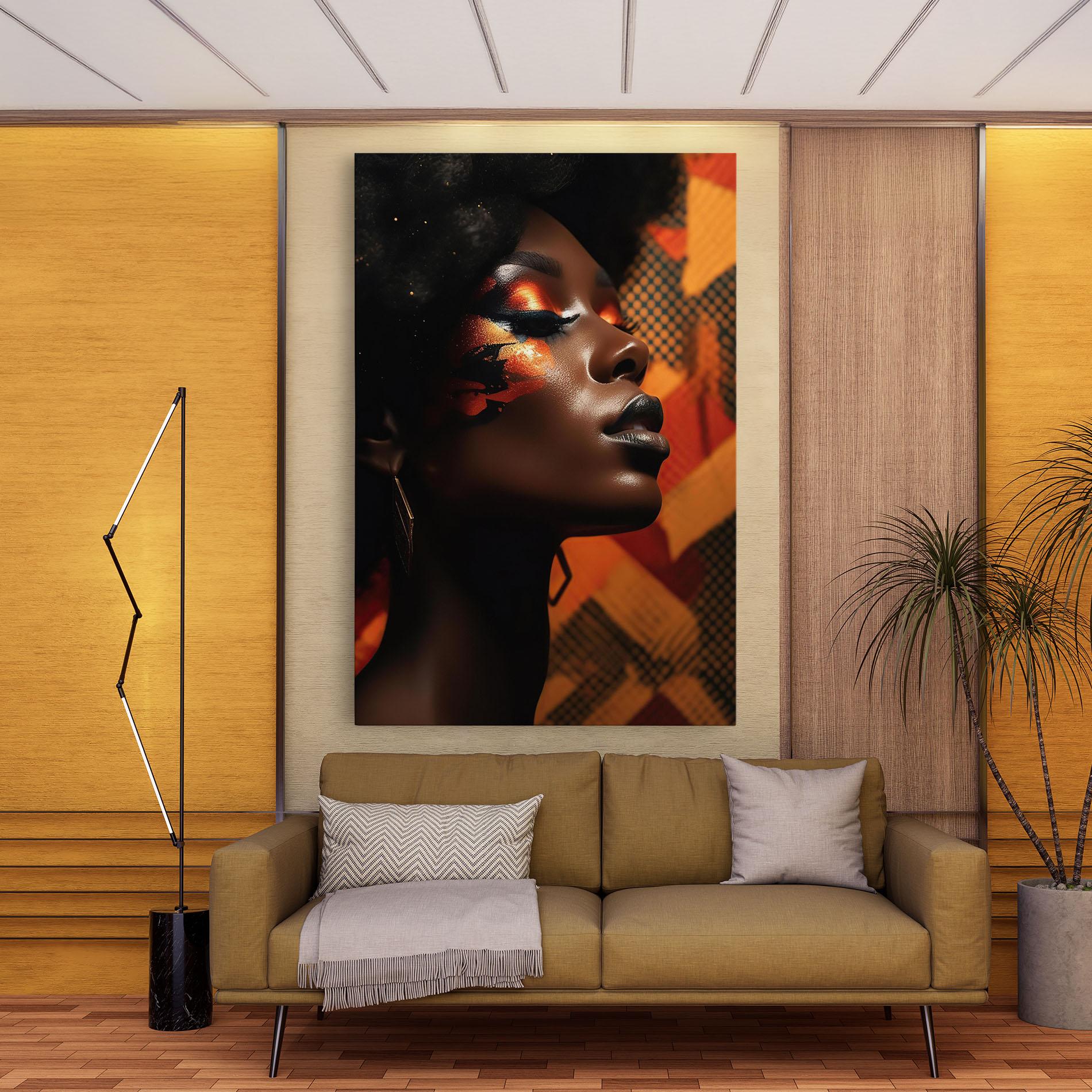 Leinwandbild Orange Makeup Woman mockup 9