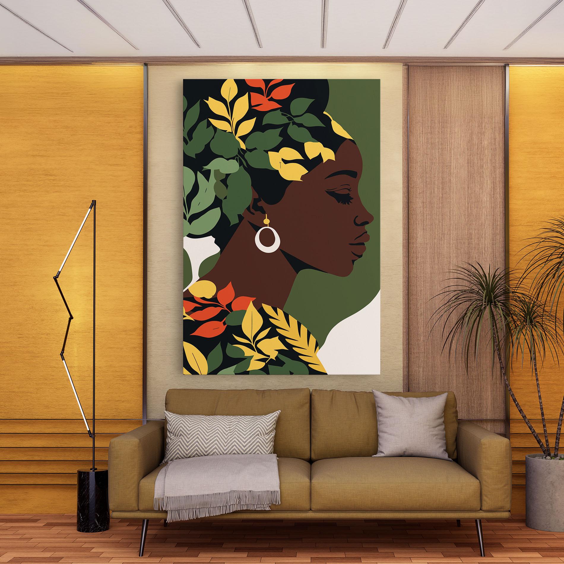 Leinwandbild Yellow Leaf Africa mockup 9