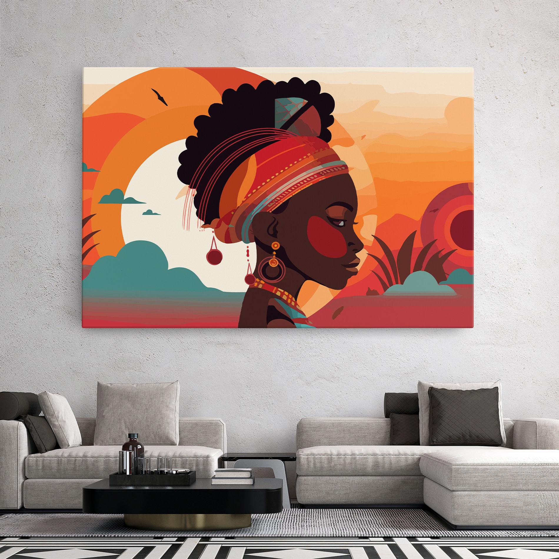 Leinwandbild African Lady Art mockup 2