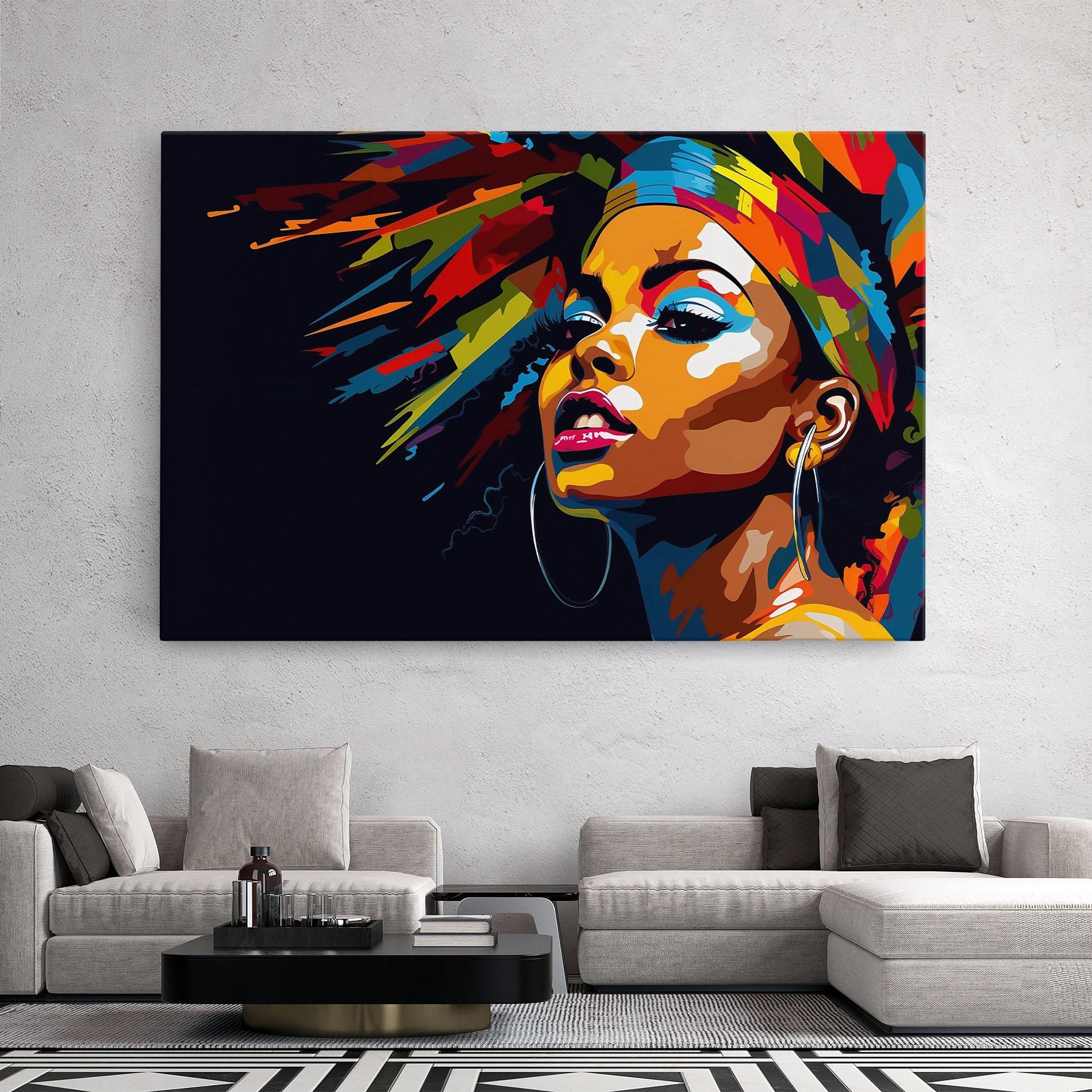 Leinwandbild African Woman Portrait mockup 2