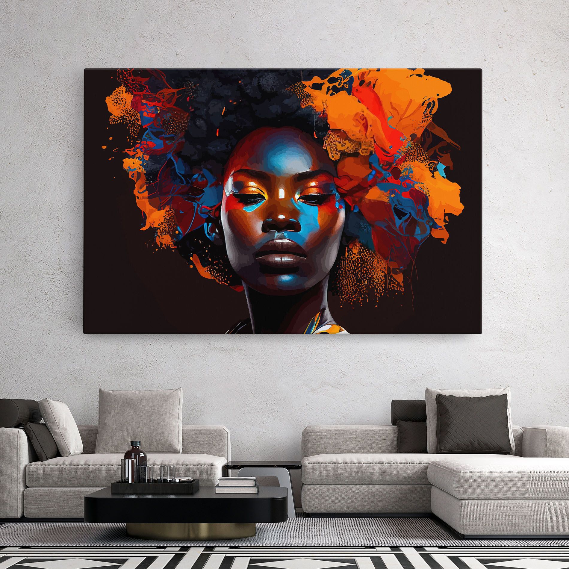 Africat Yellow Hair mockup 2