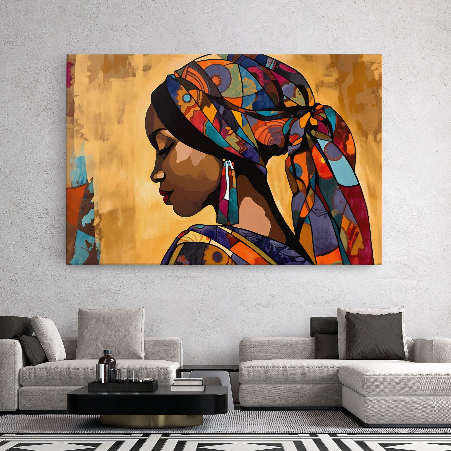 Leinwandbild Headscarf Pretty Woman mockup 2