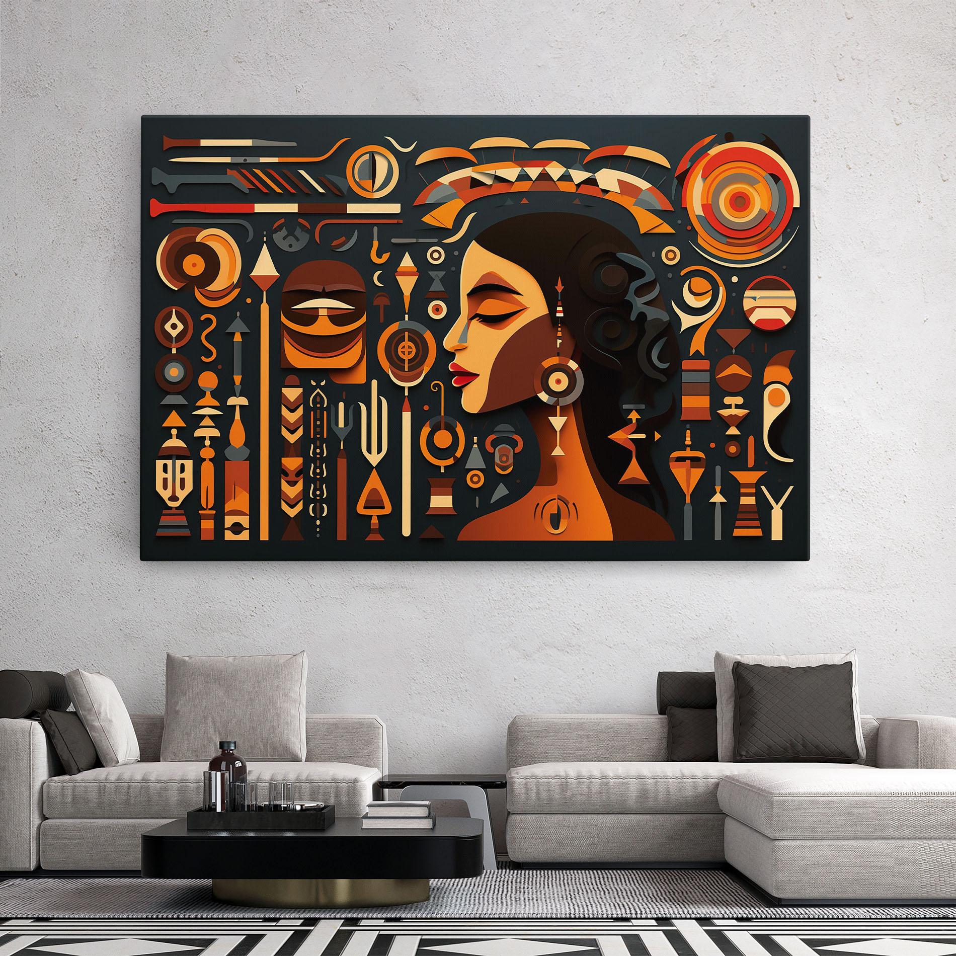 Leinwandbild Old Cultural Elements mockup 2