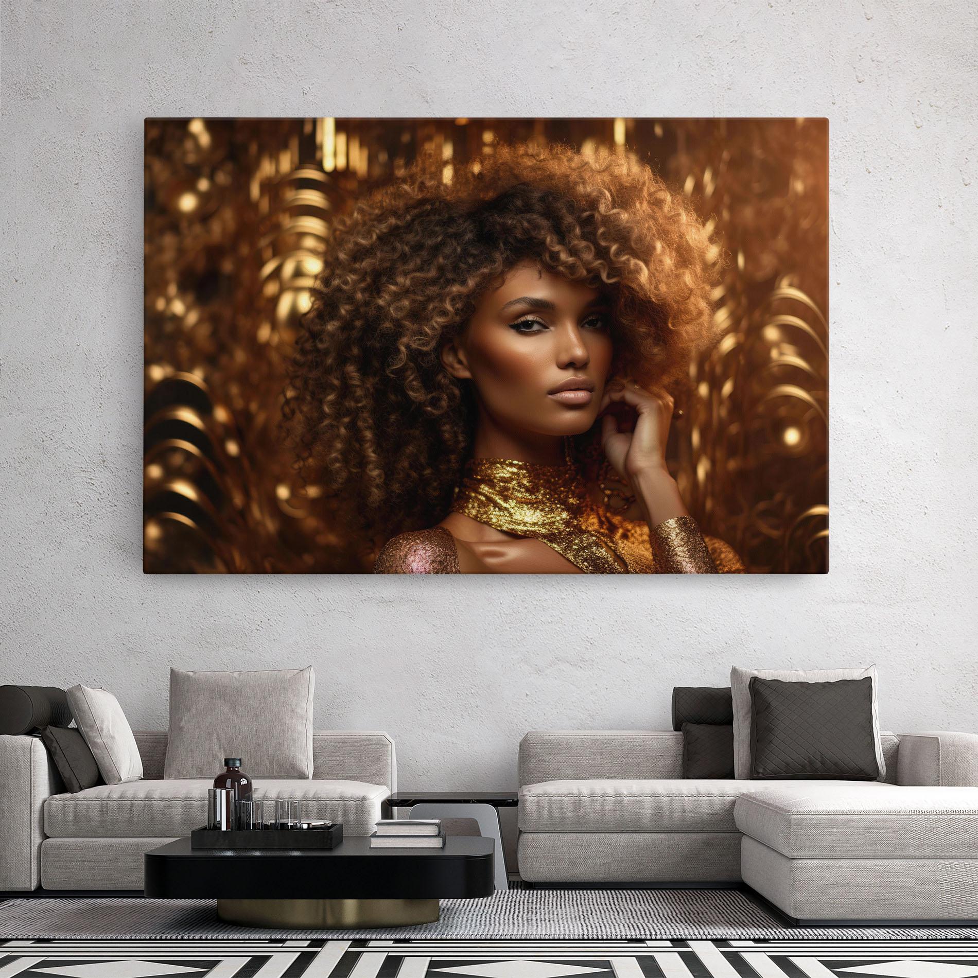 Leinwandbild Radiant Bronze Goddess mockup 2