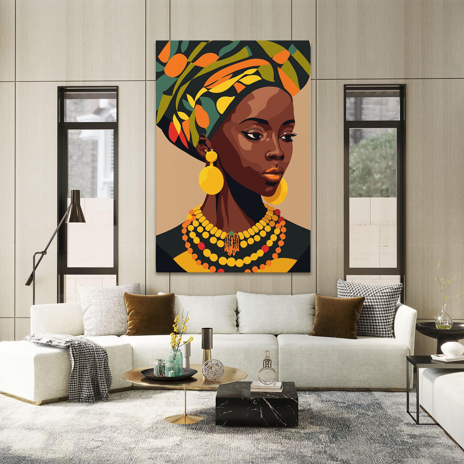 Leinwandbild African Earrings mockup 2