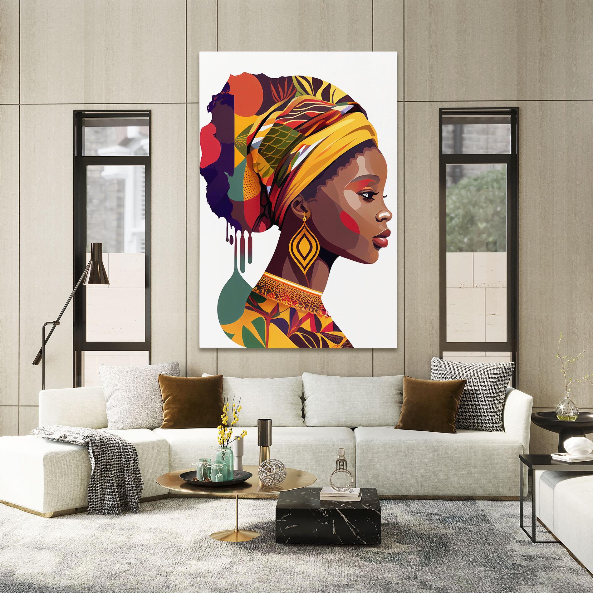 Leinwandbild Colorful African mockup 2