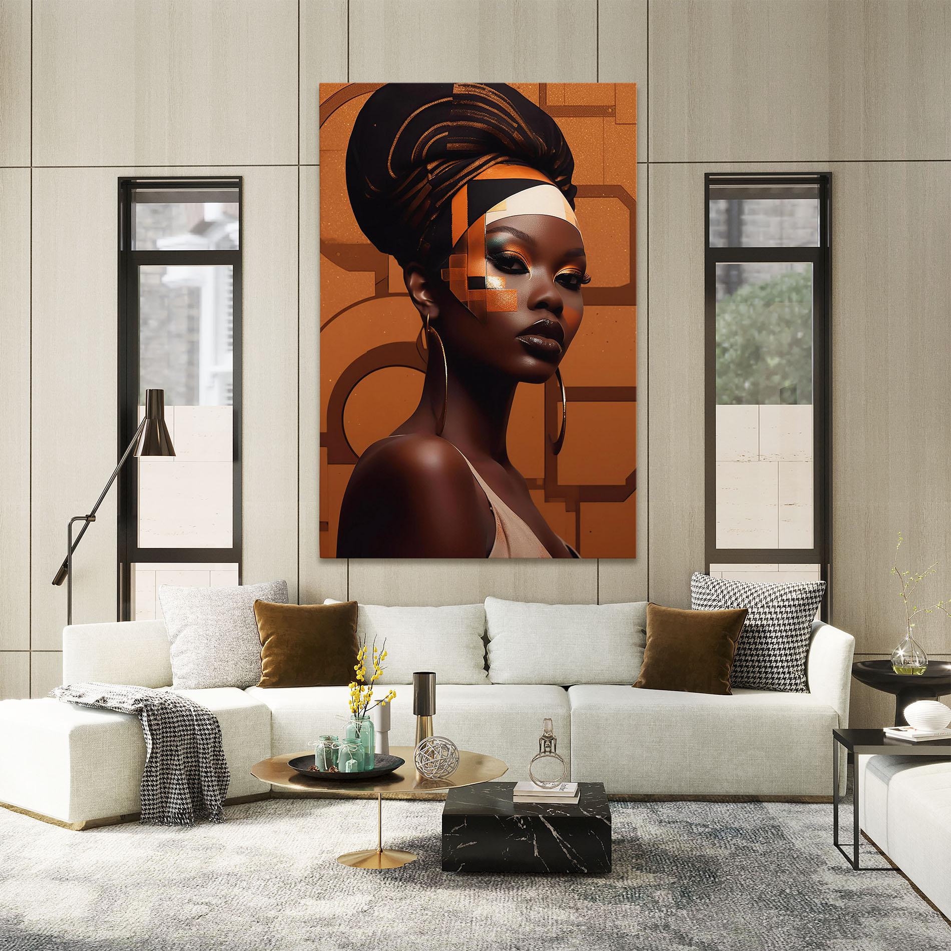 Leinwandbild Interesting African Makeup mockup 2
