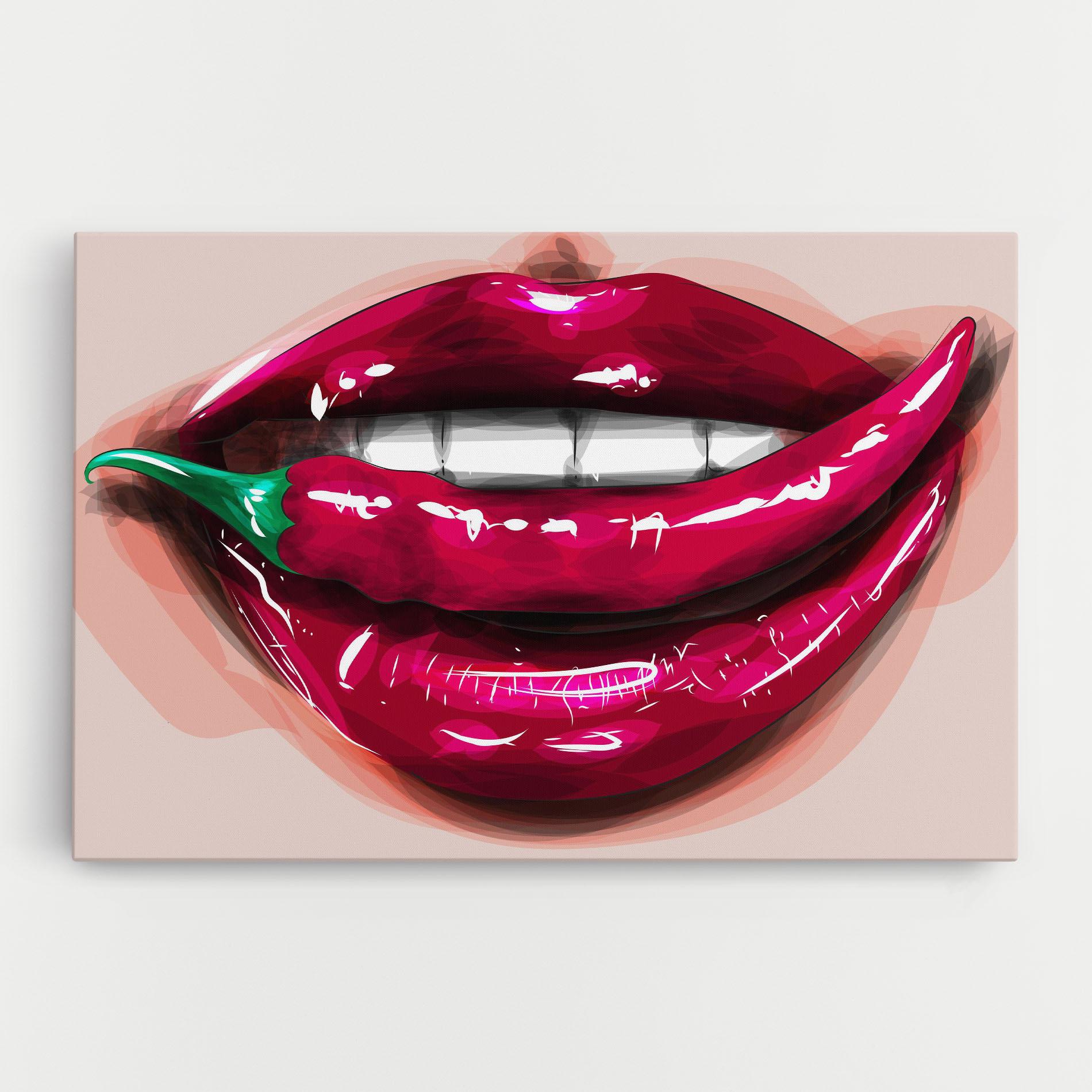 Leinwandbild Chilli Lips mockup 0