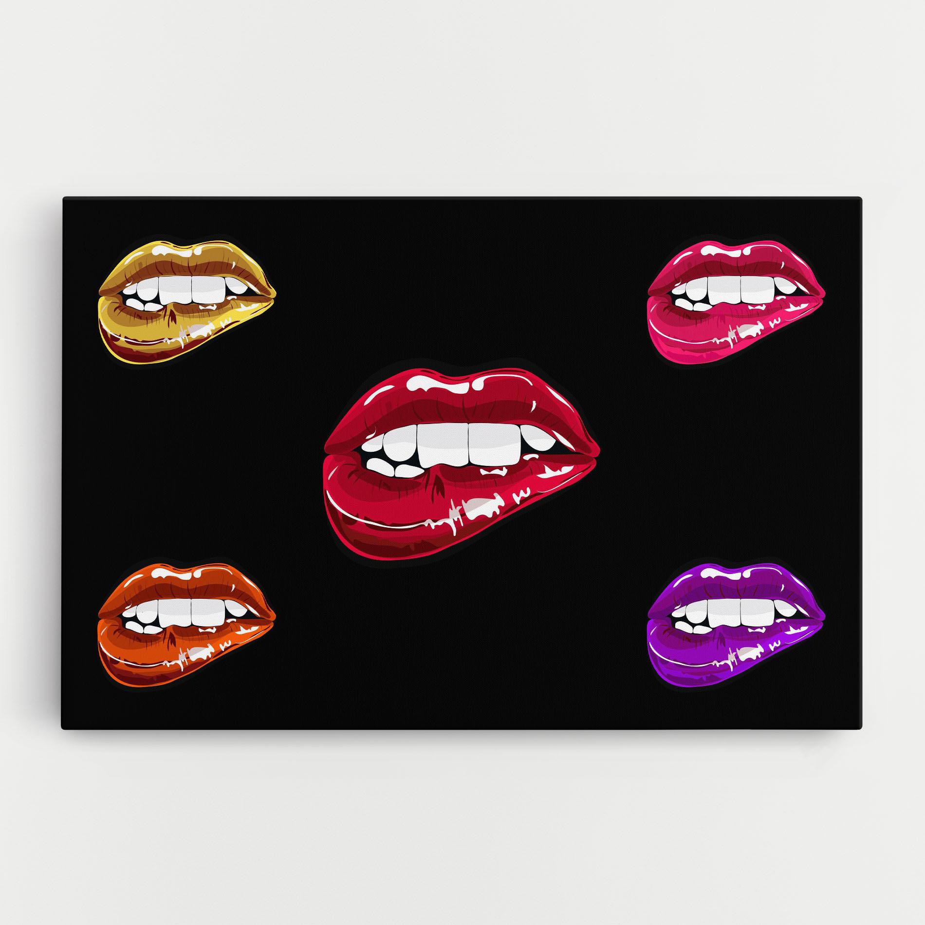 Leinwandbild Mix Color Lips mockup 0
