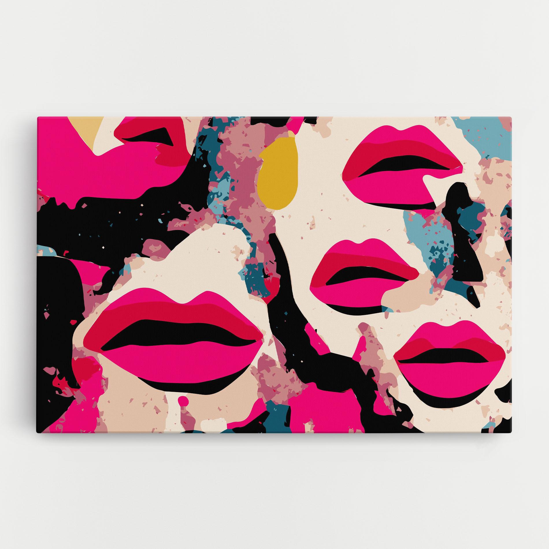 Leinwandbild Pink Lips mockup 0