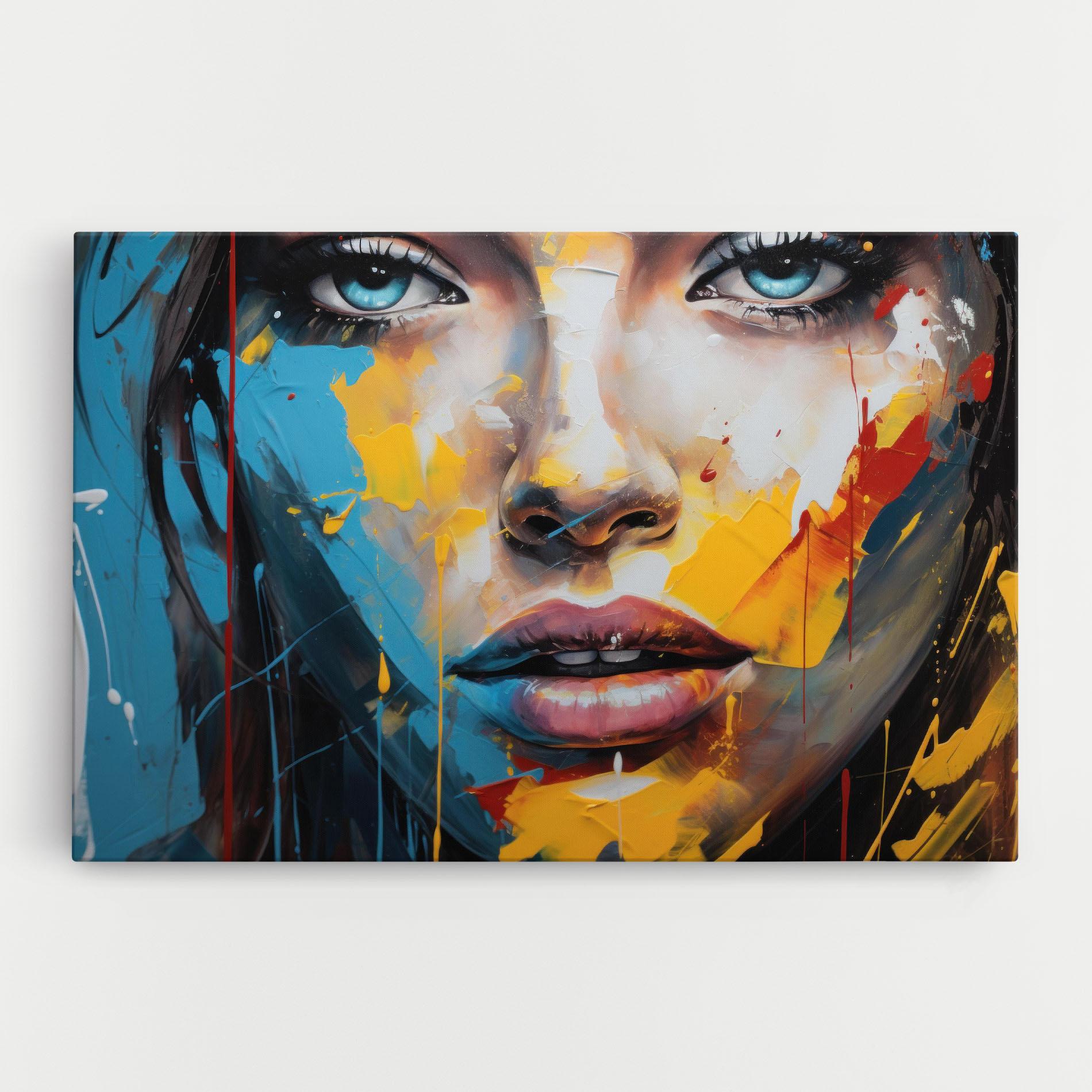 Leinwandbild Woman Abstract Lips mockup 0