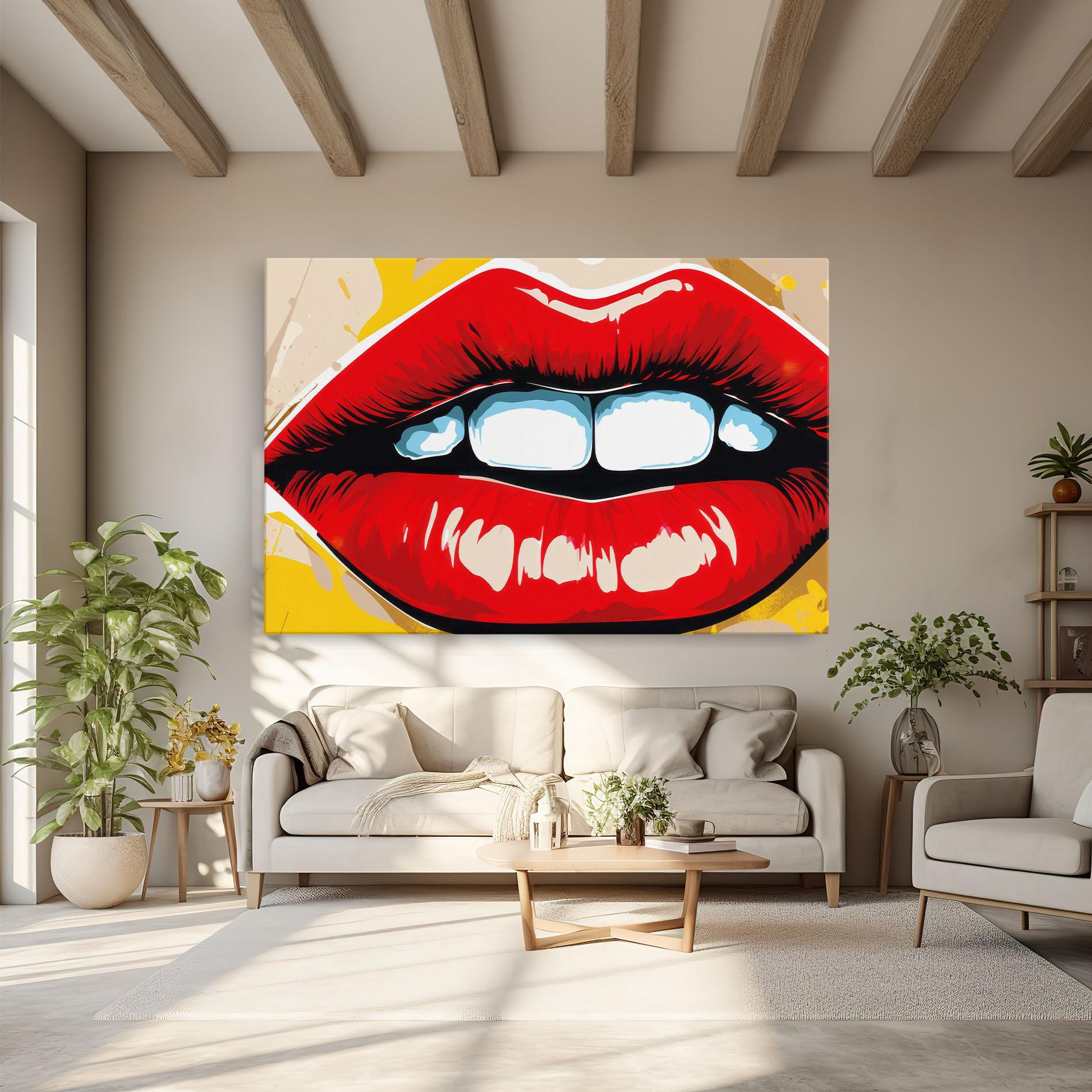 Leinwandbild Pop Lips mockup 6