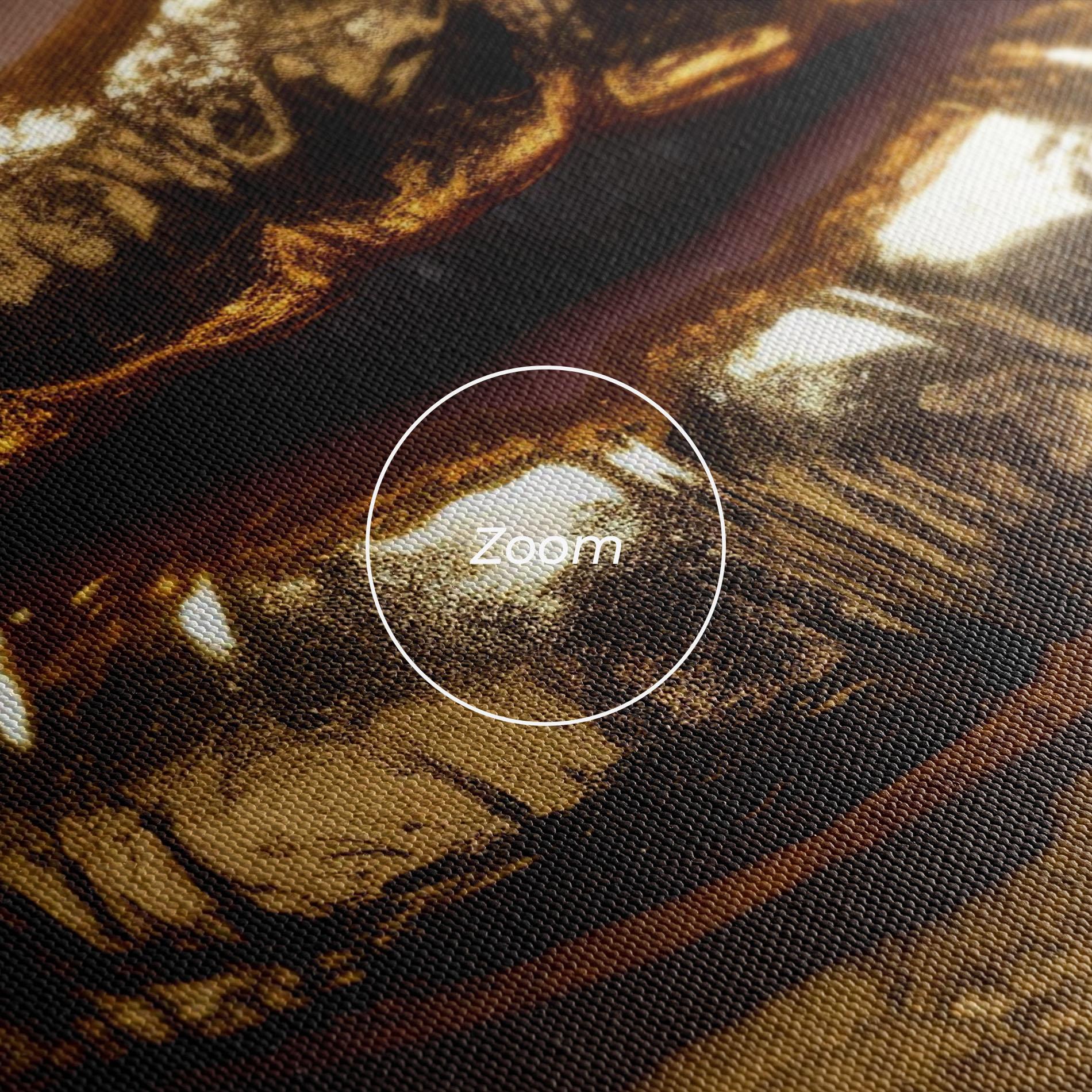 Leinwandbild Close Gold Lips mockup 3