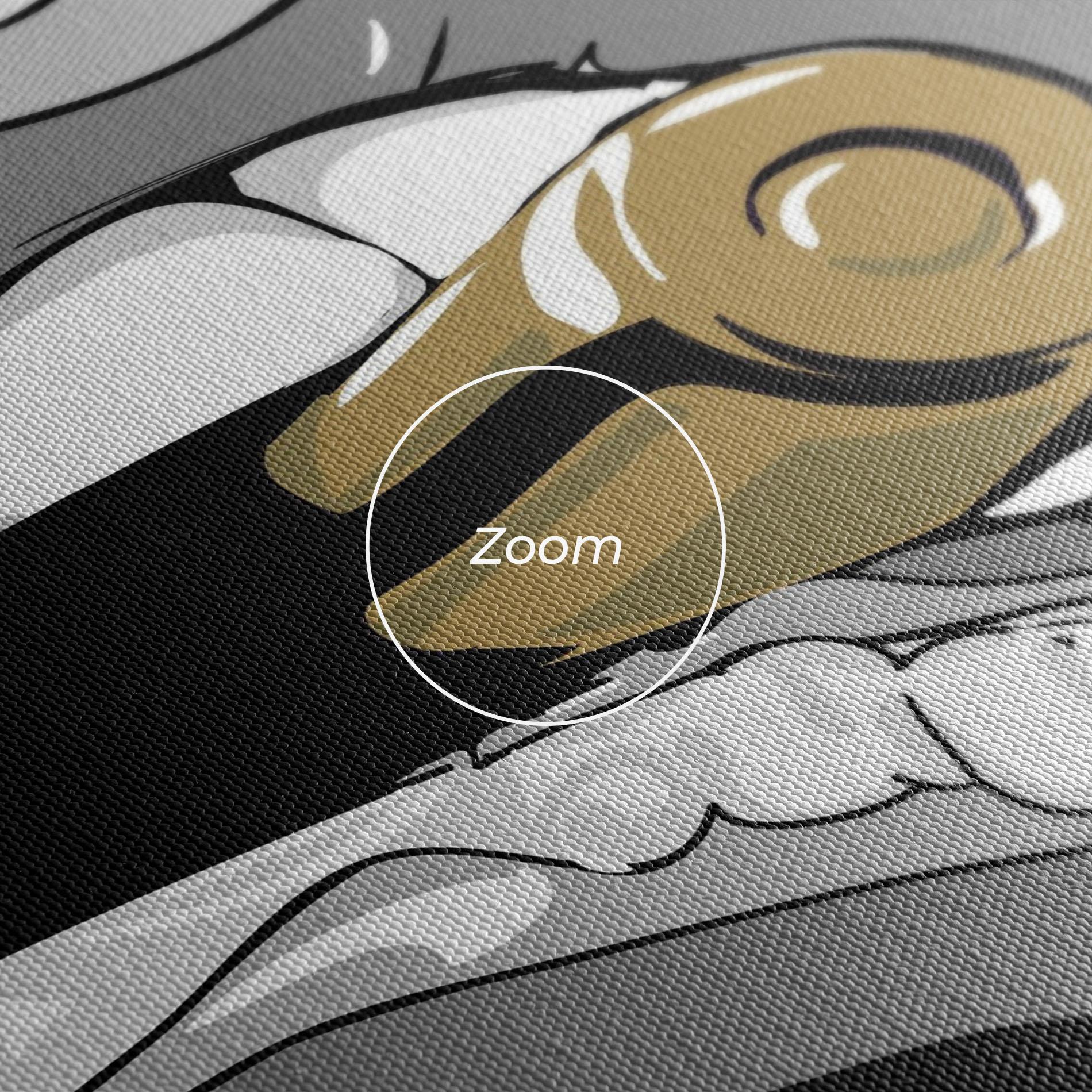 Leinwandbild Grey Bullet Lips mockup 3