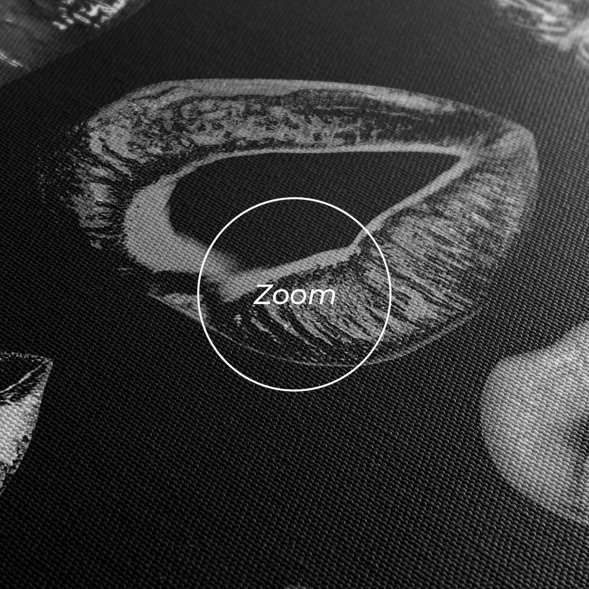 Leinwandbild Grey Lips Collage mockup 3