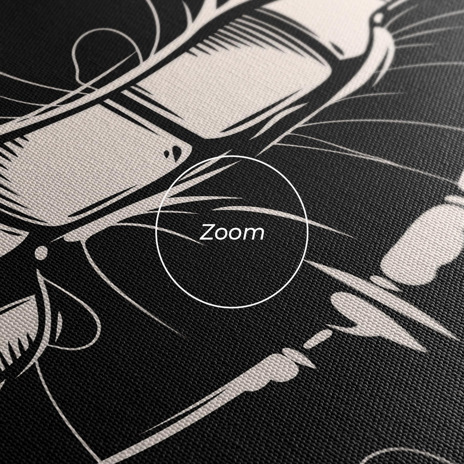 Leinwandbild Juicy Lips On Black mockup 3