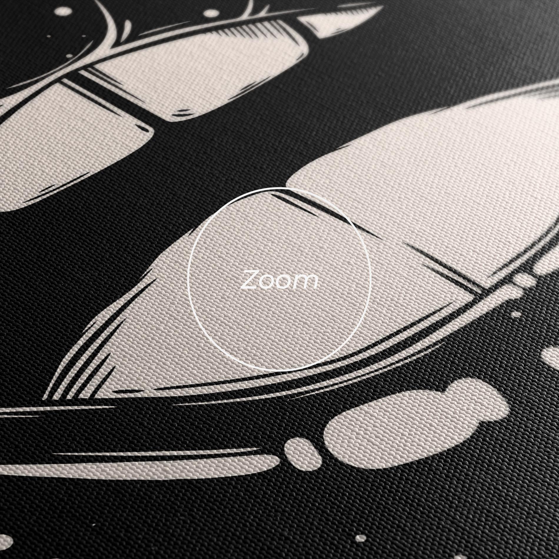 Leinwandbild Lips On Black mockup 3