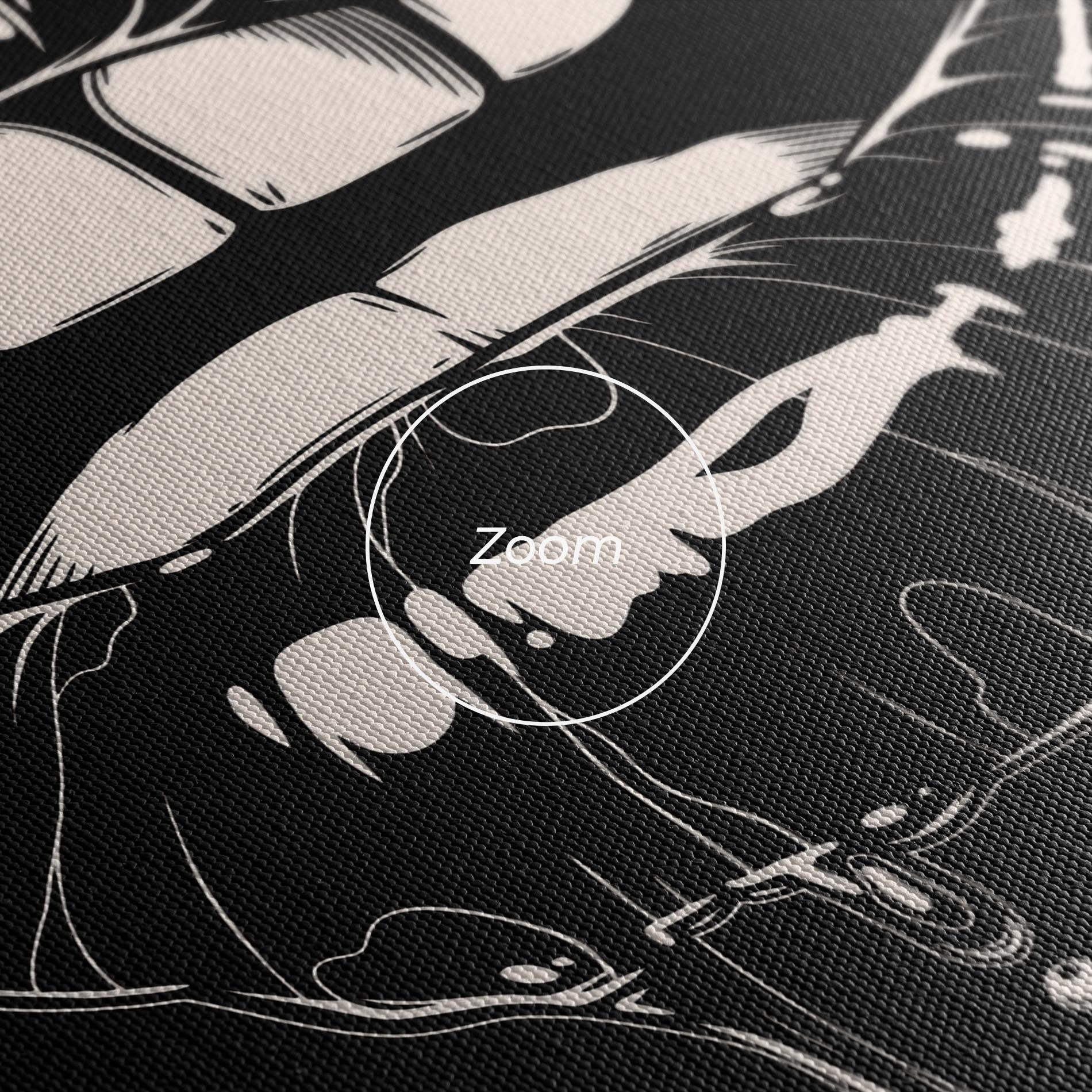 Leinwandbild Open Lips On Black mockup 3