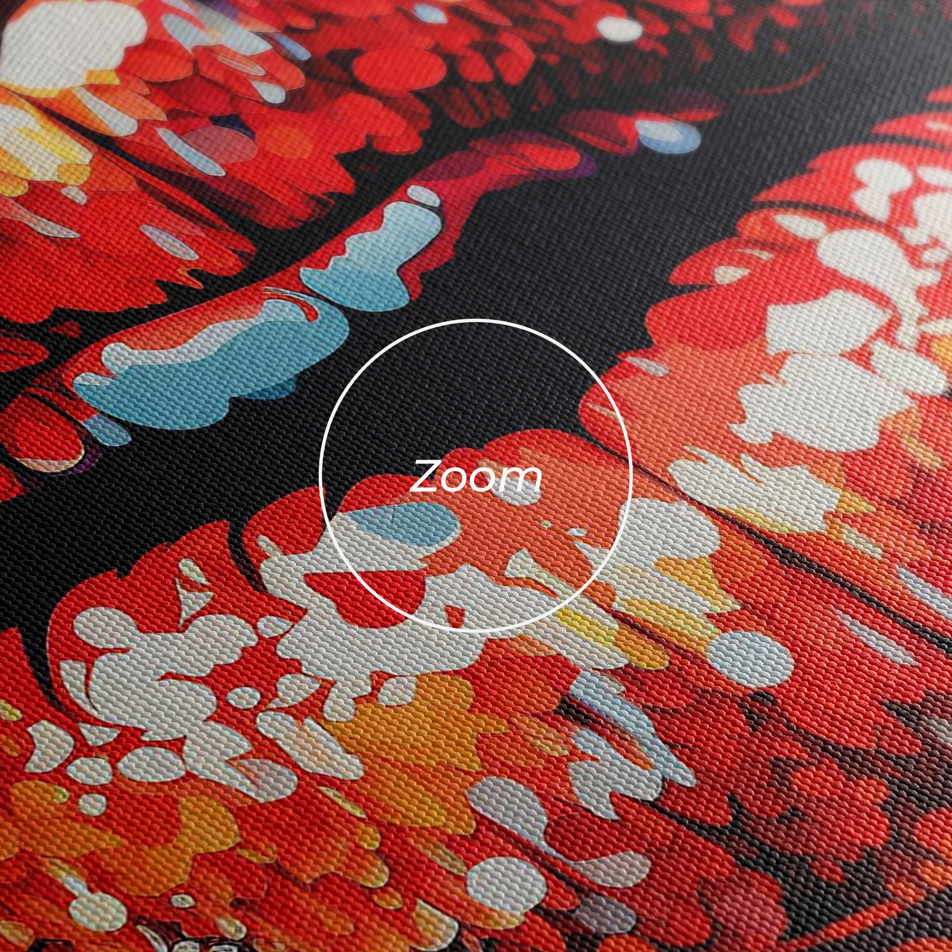 Leinwandbild Red Lips With Word Lips It mockup 3