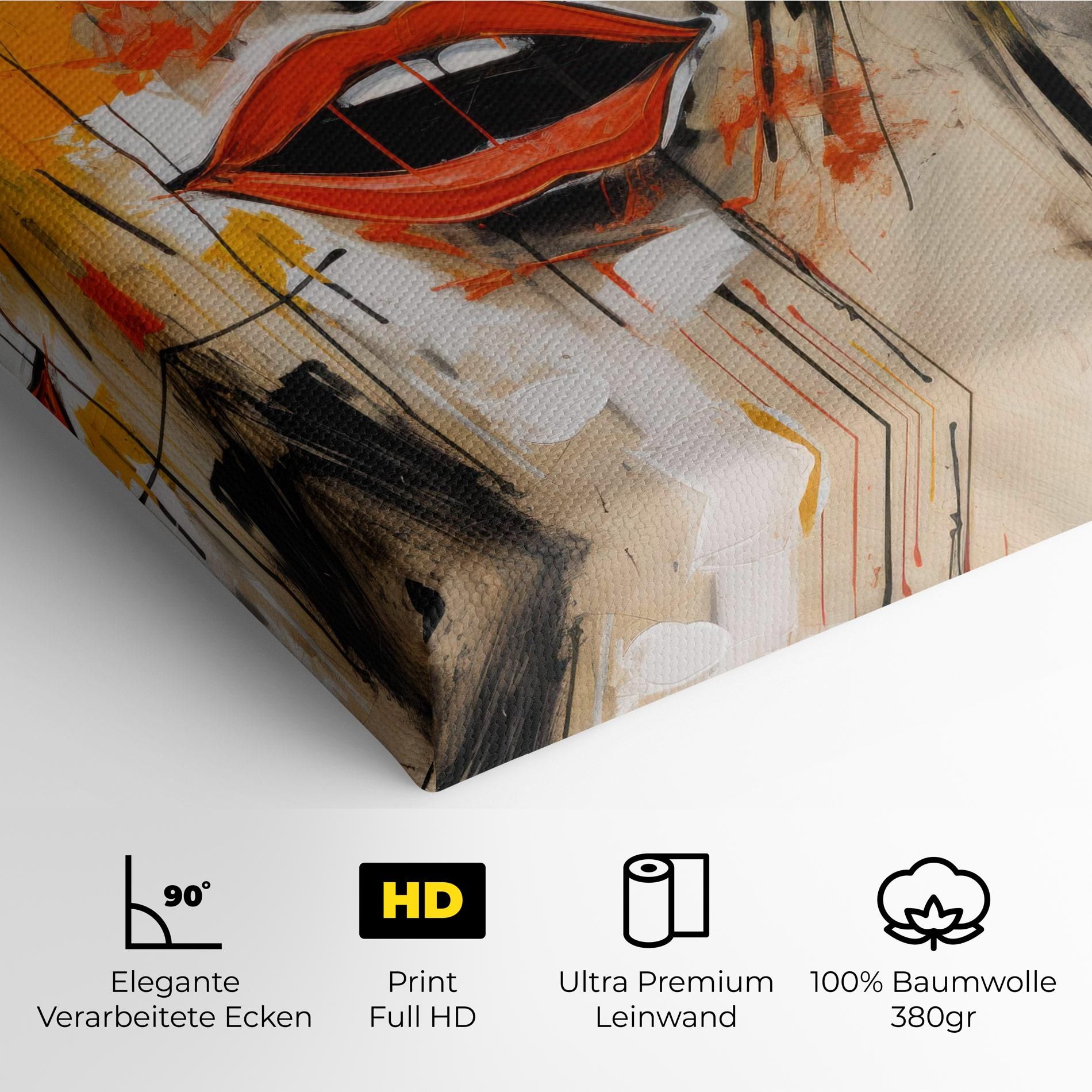 Abstract Woman Lips mockup 4